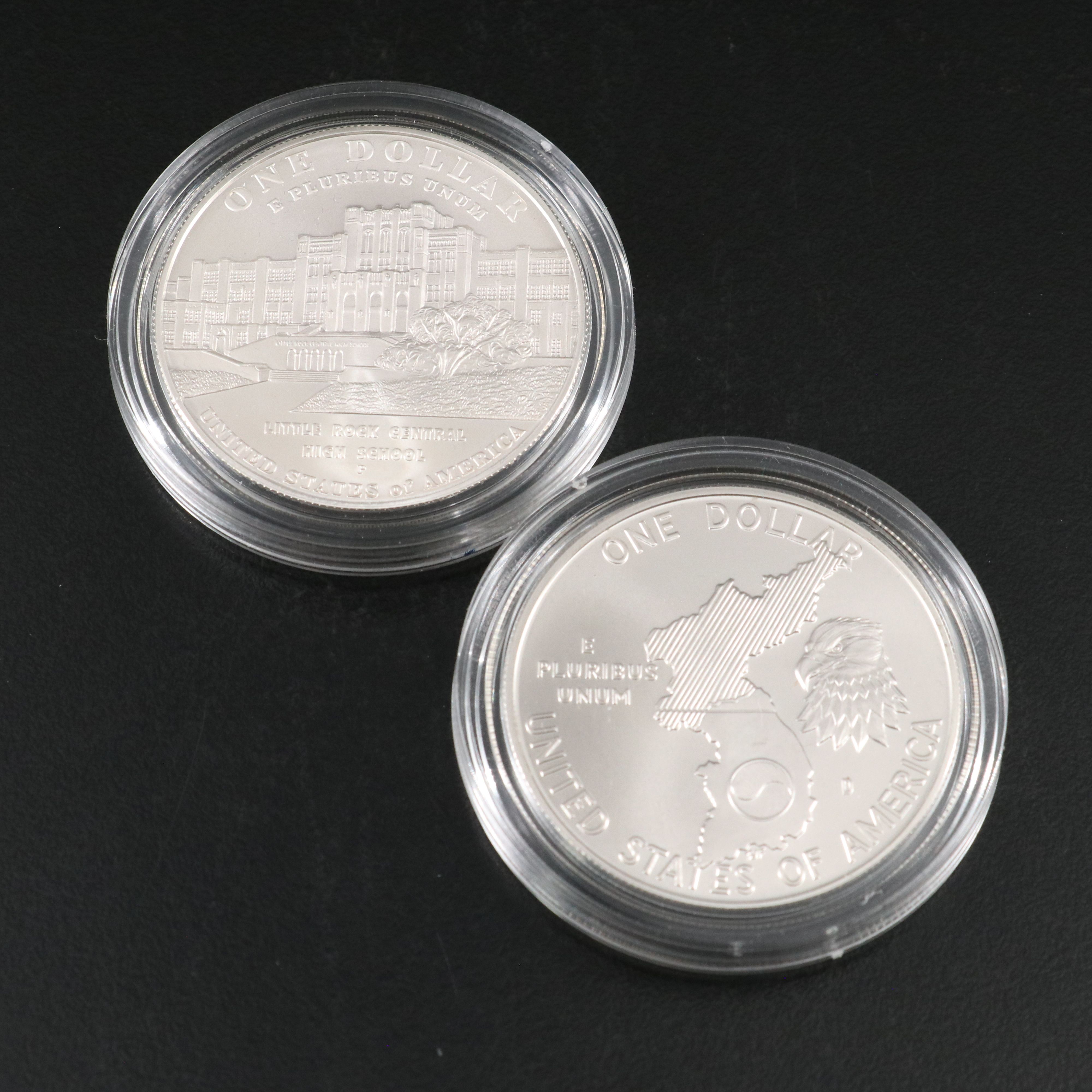 Four Different Modern Commemorative Silver Dollars