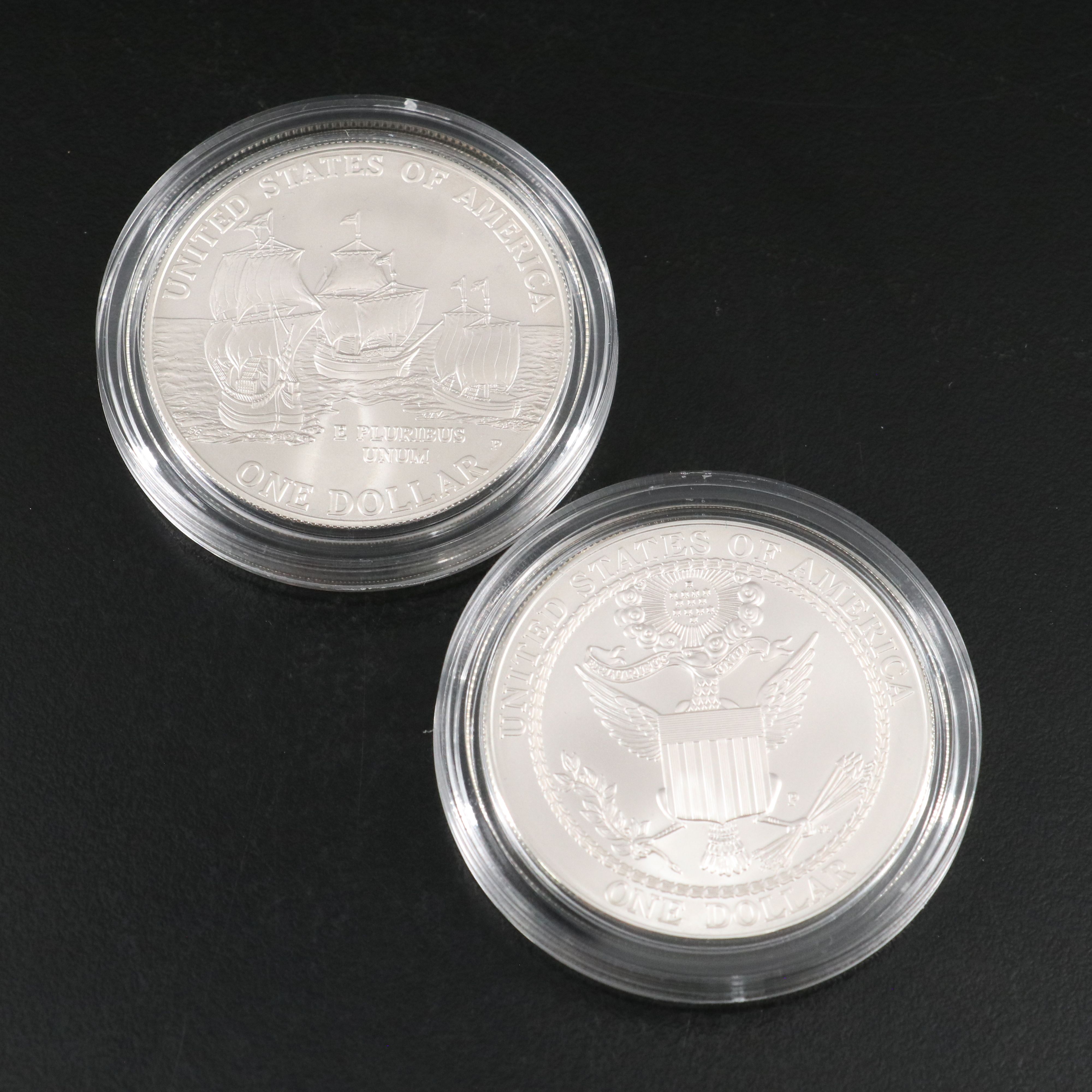 Four Different Modern Commemorative Silver Dollars