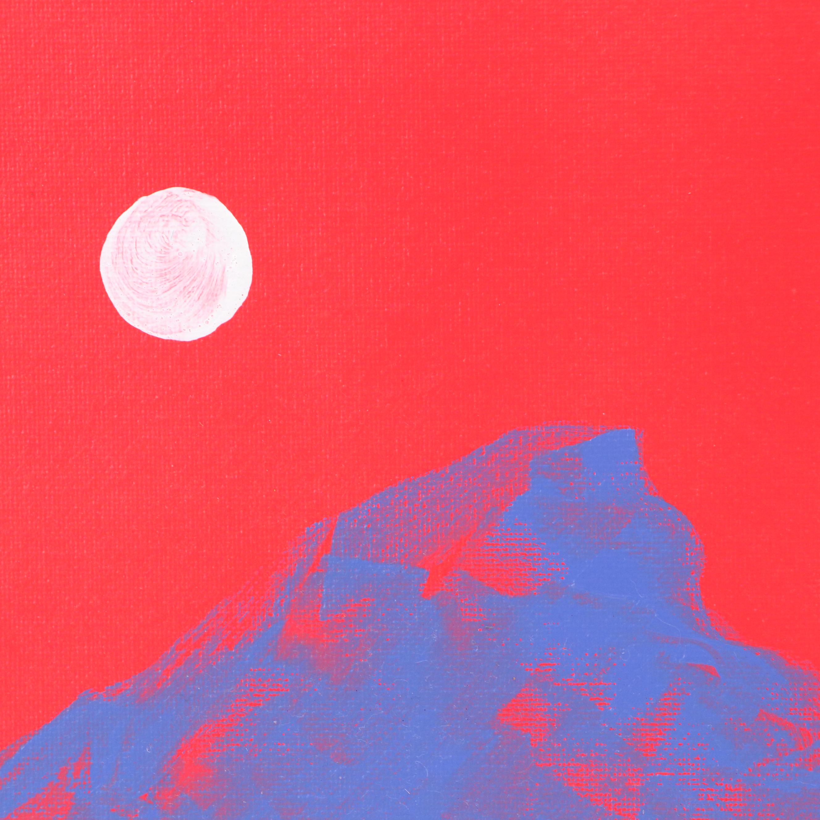 Joshua Ramsey Stylized Western Landscape Acrylic Painting "Moon Shadow II," 2025