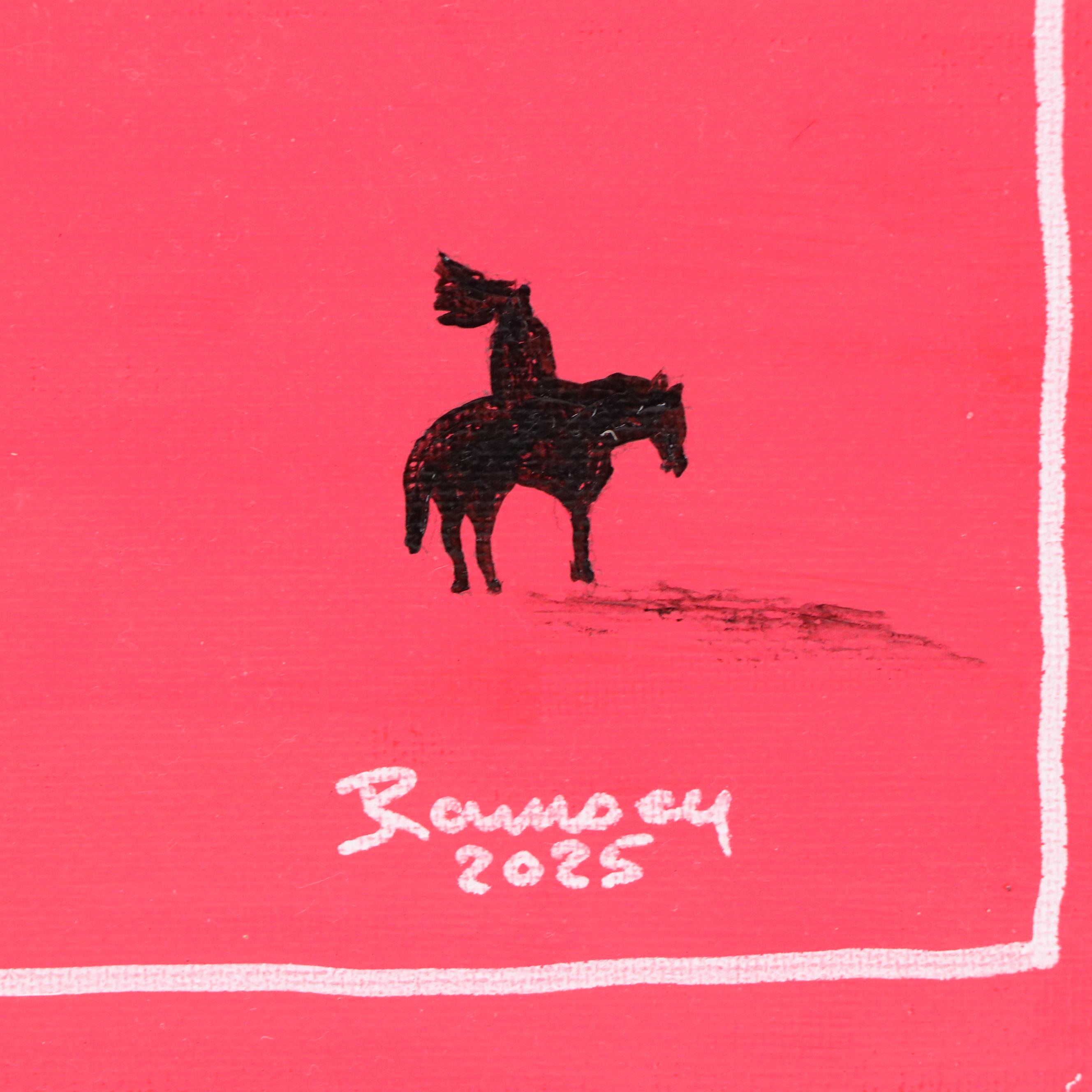 Joshua Ramsey Stylized Western Landscape Acrylic Painting "Moon Shadow II," 2025