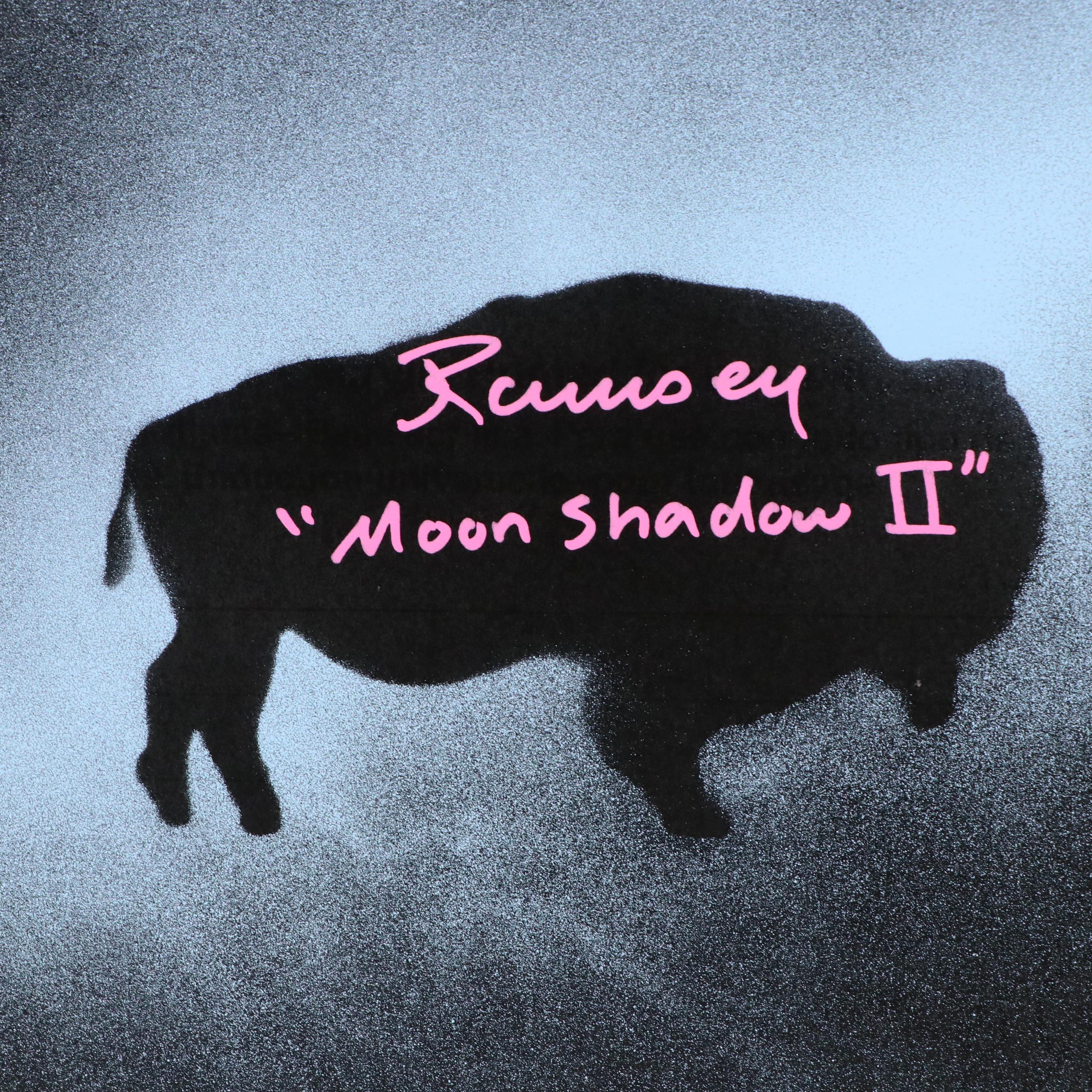 Joshua Ramsey Stylized Western Landscape Acrylic Painting "Moon Shadow II," 2025