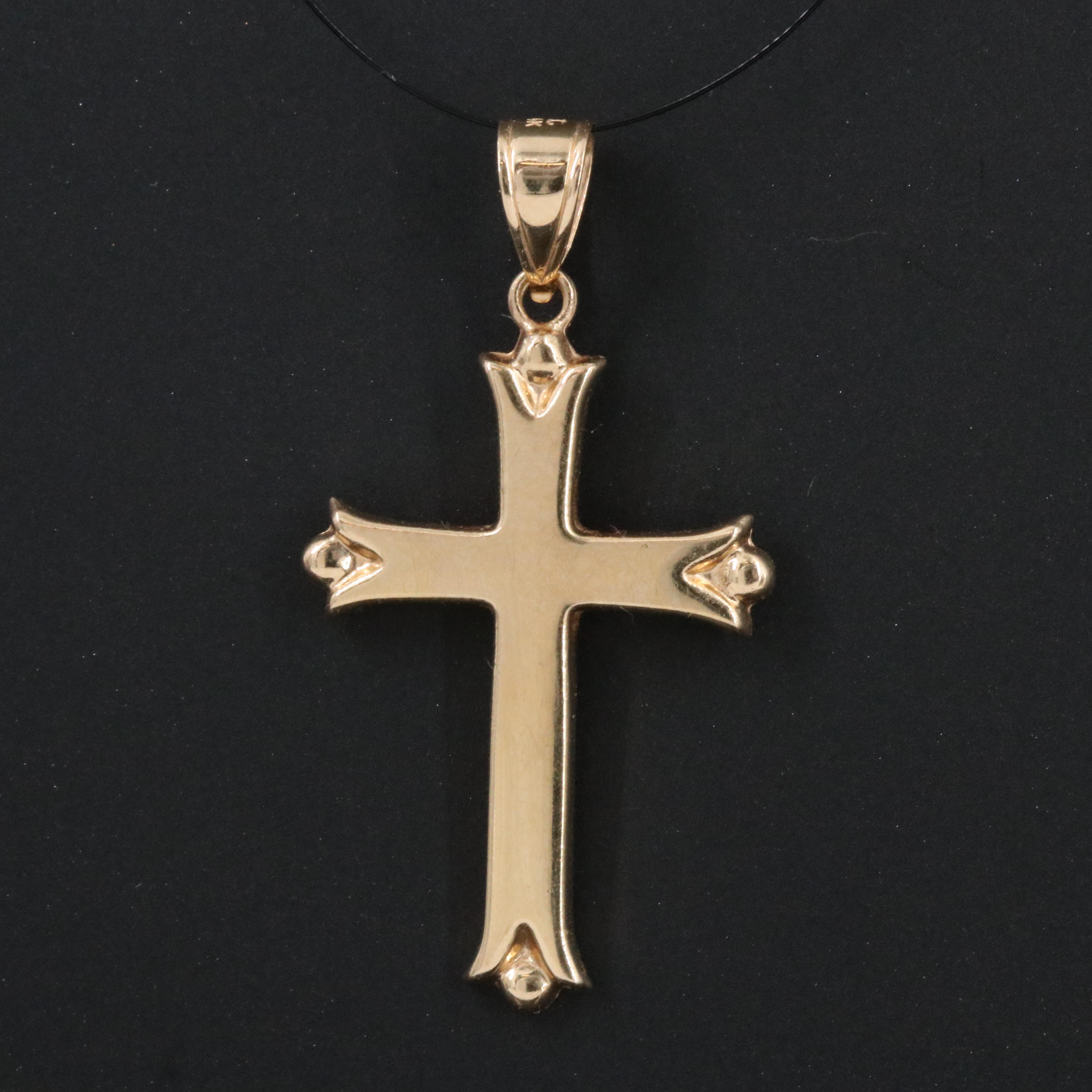 14K Cross Pendant