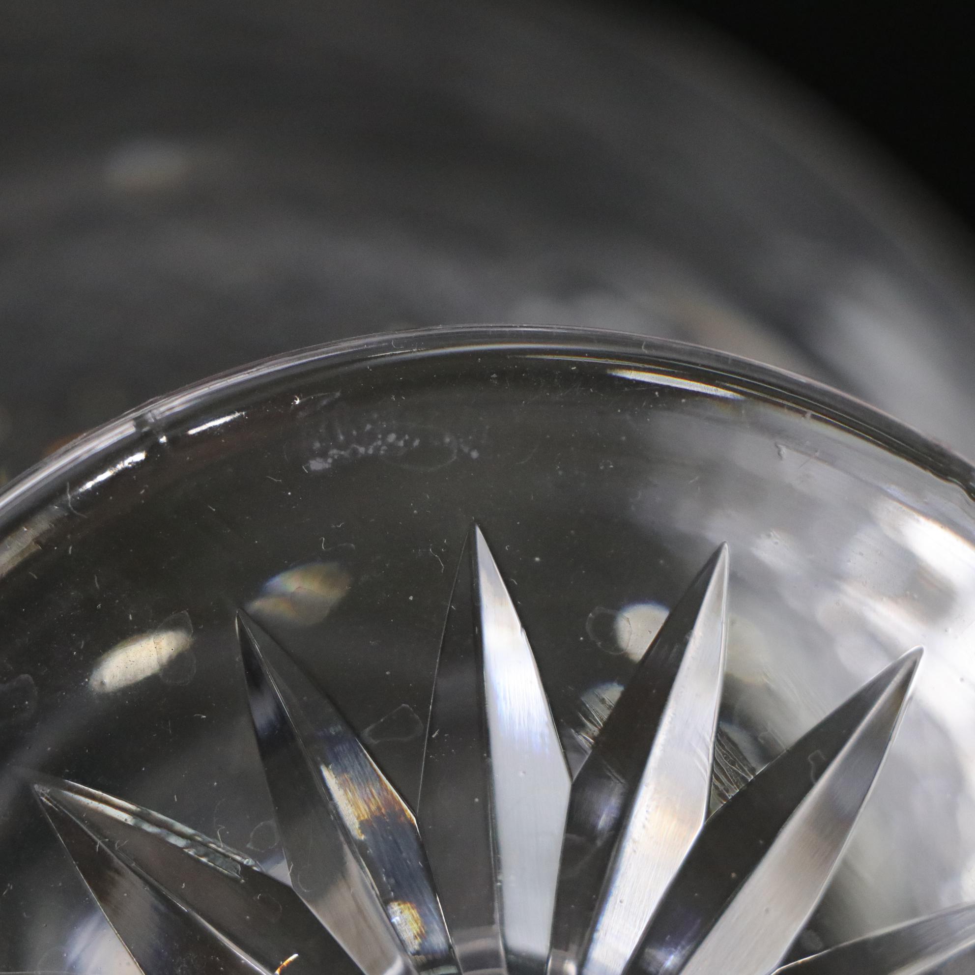 Waterford Crystal "Glandore" Compote and "Bedford" Pillar Candle Holder