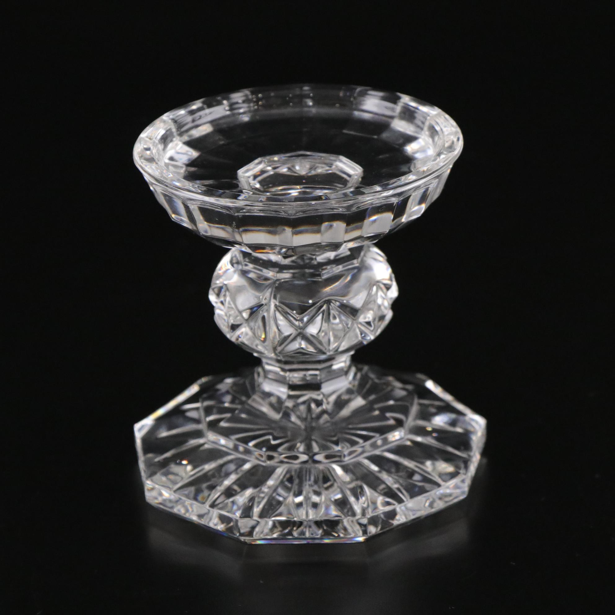 Waterford Crystal "Glandore" Compote and "Bedford" Pillar Candle Holder