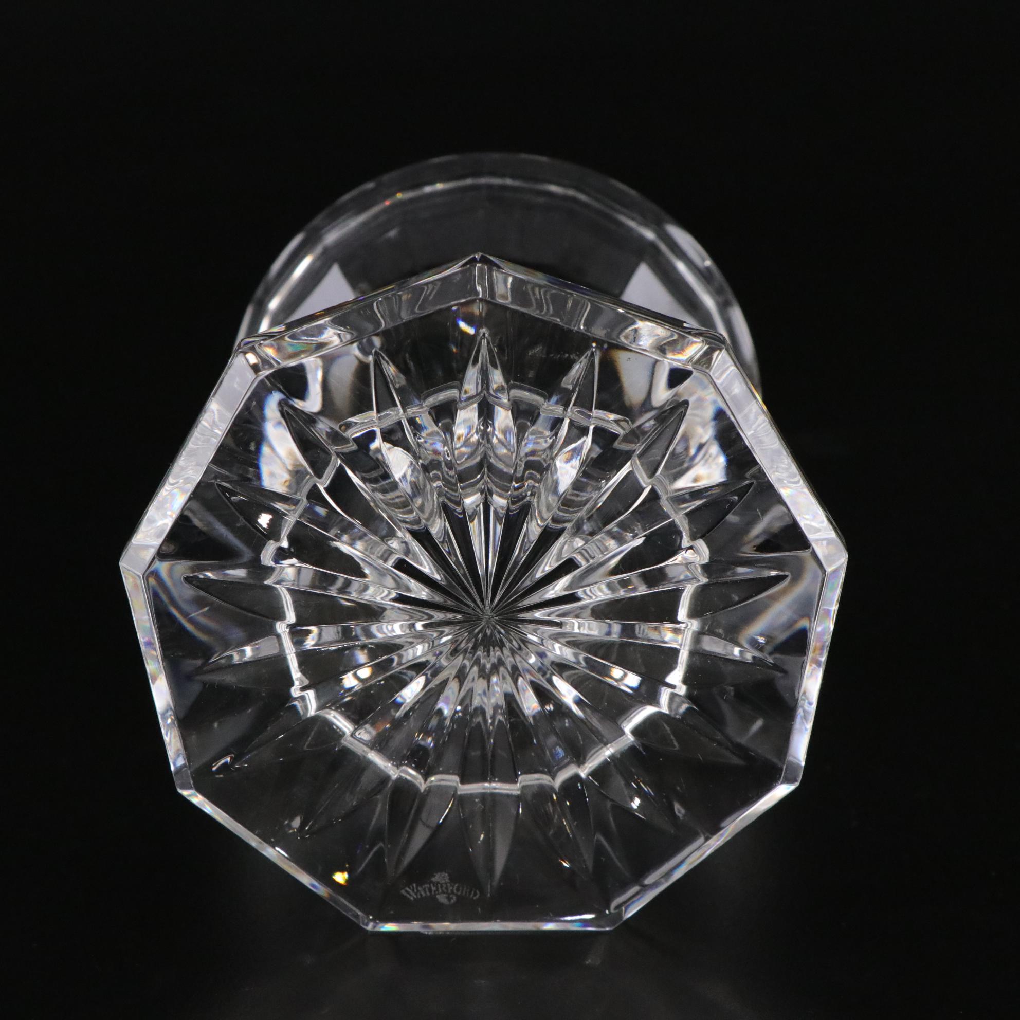 Waterford Crystal "Glandore" Compote and "Bedford" Pillar Candle Holder