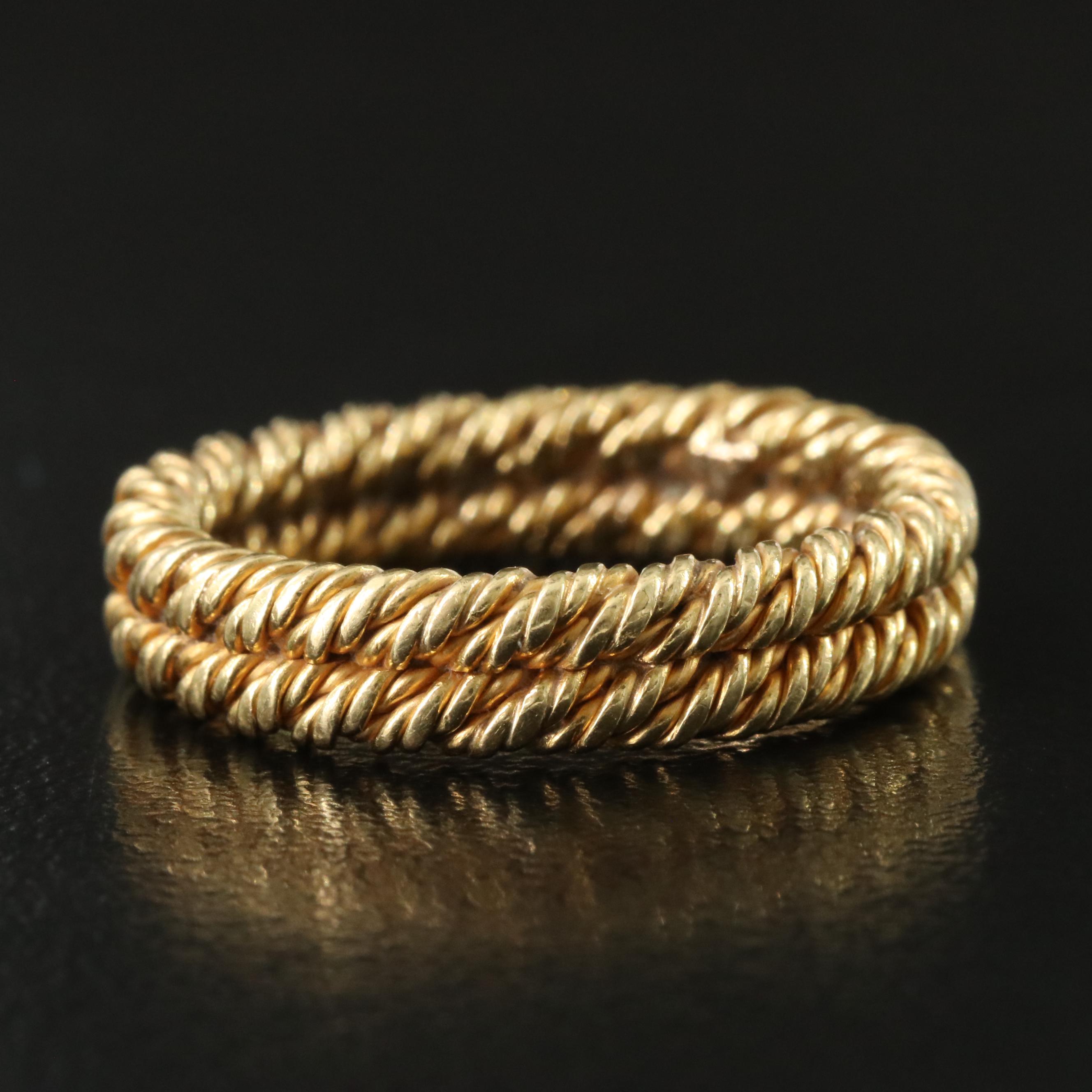 18K Double Rope Band