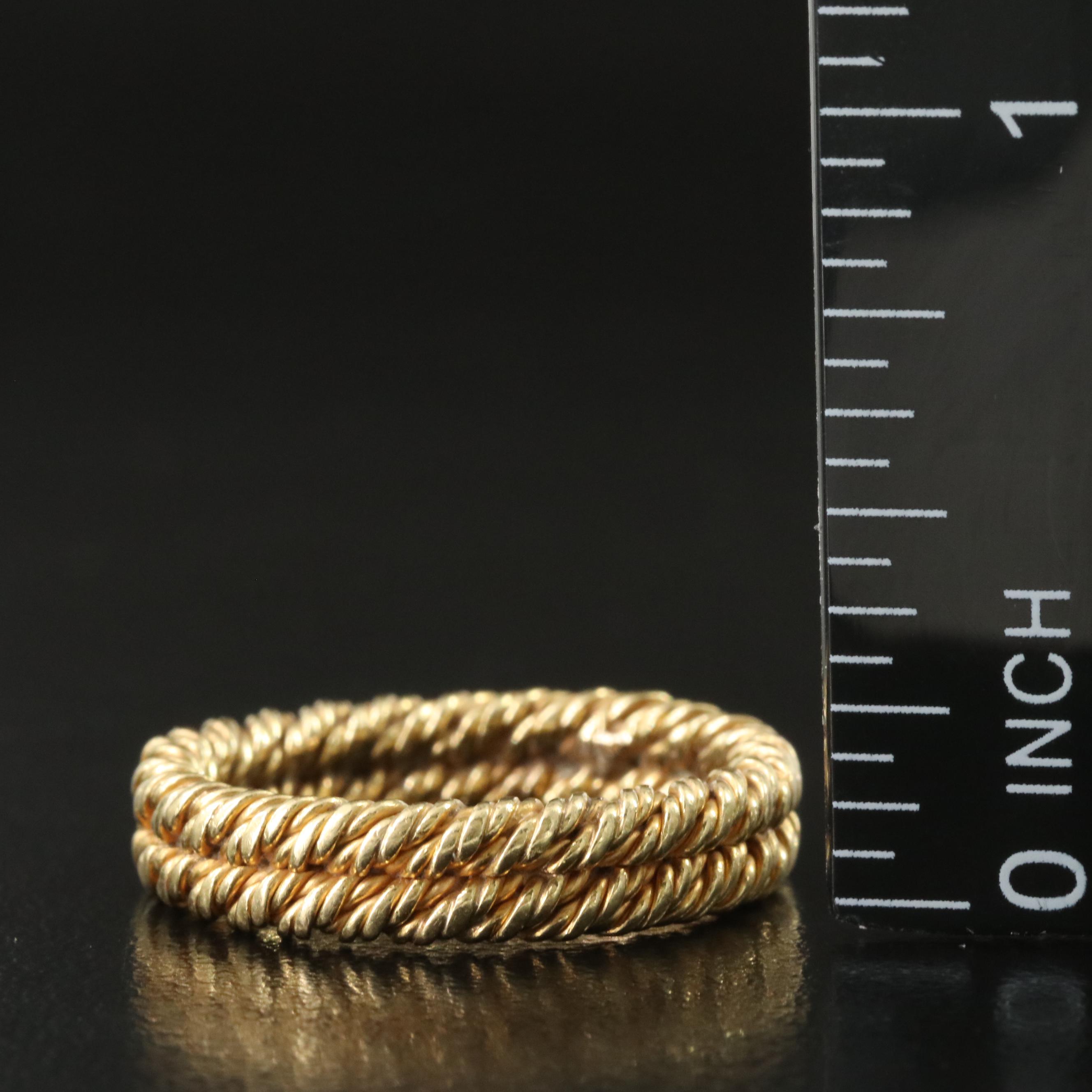18K Double Rope Band