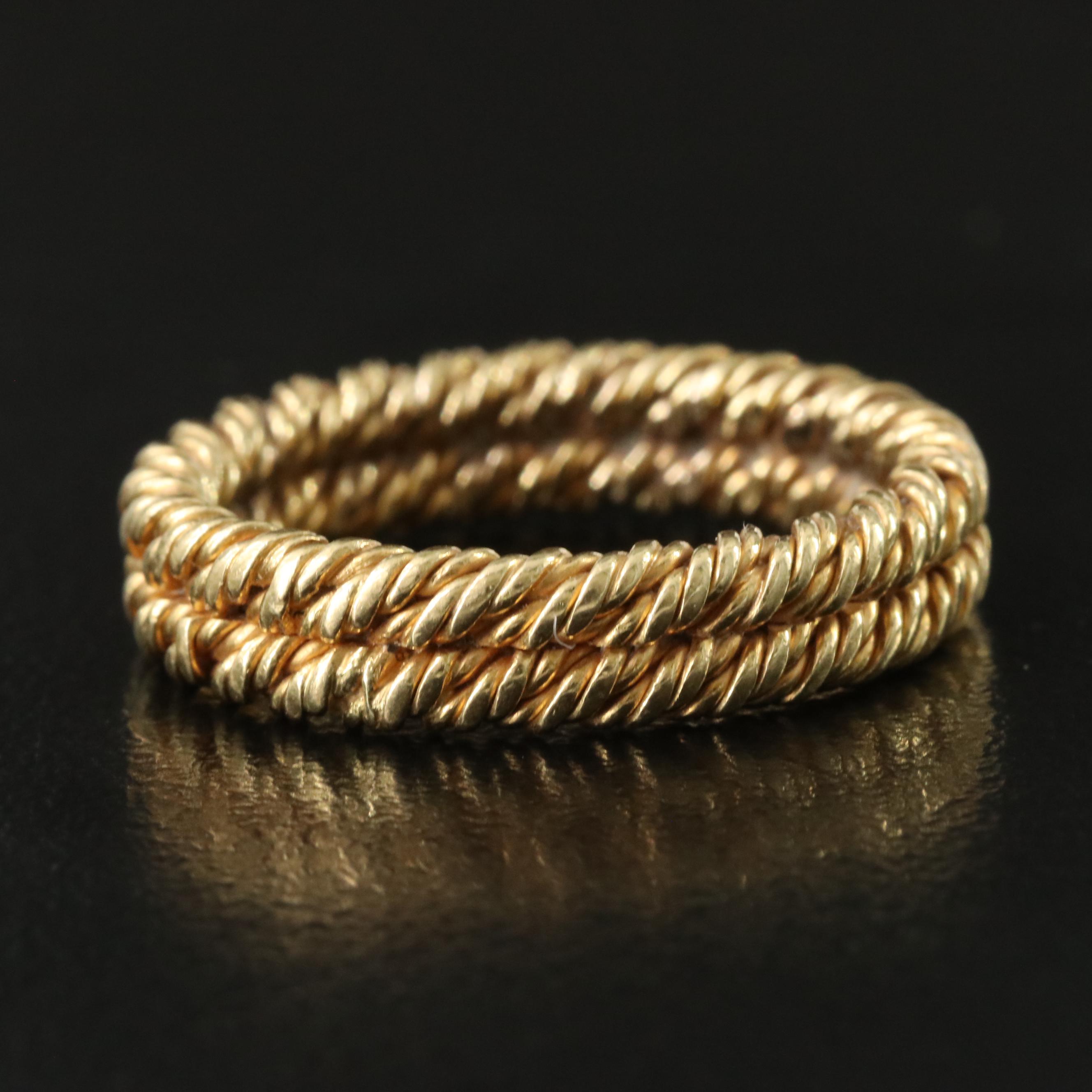 18K Double Rope Band