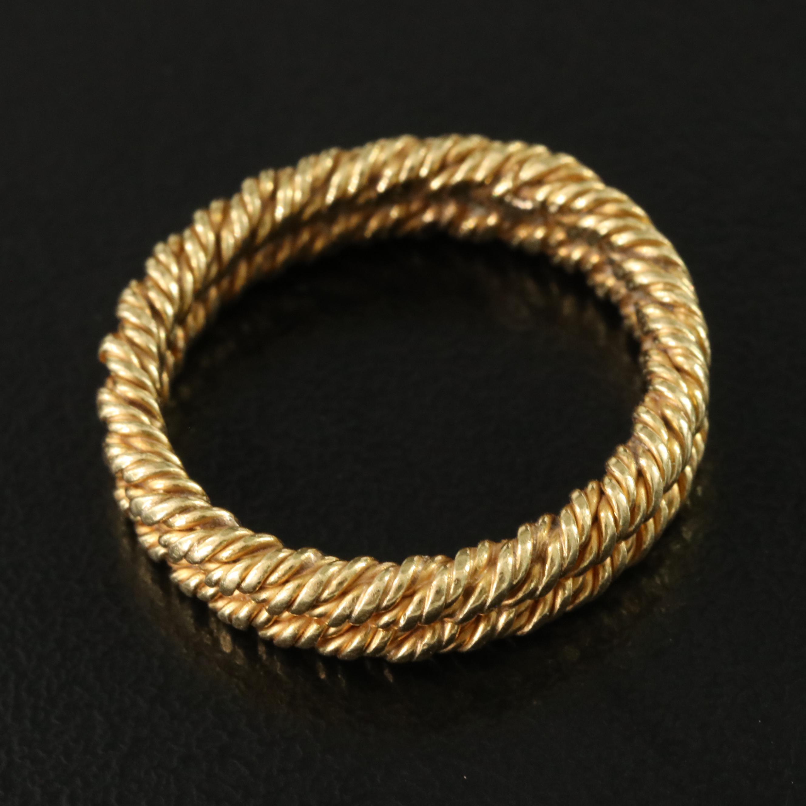18K Double Rope Band