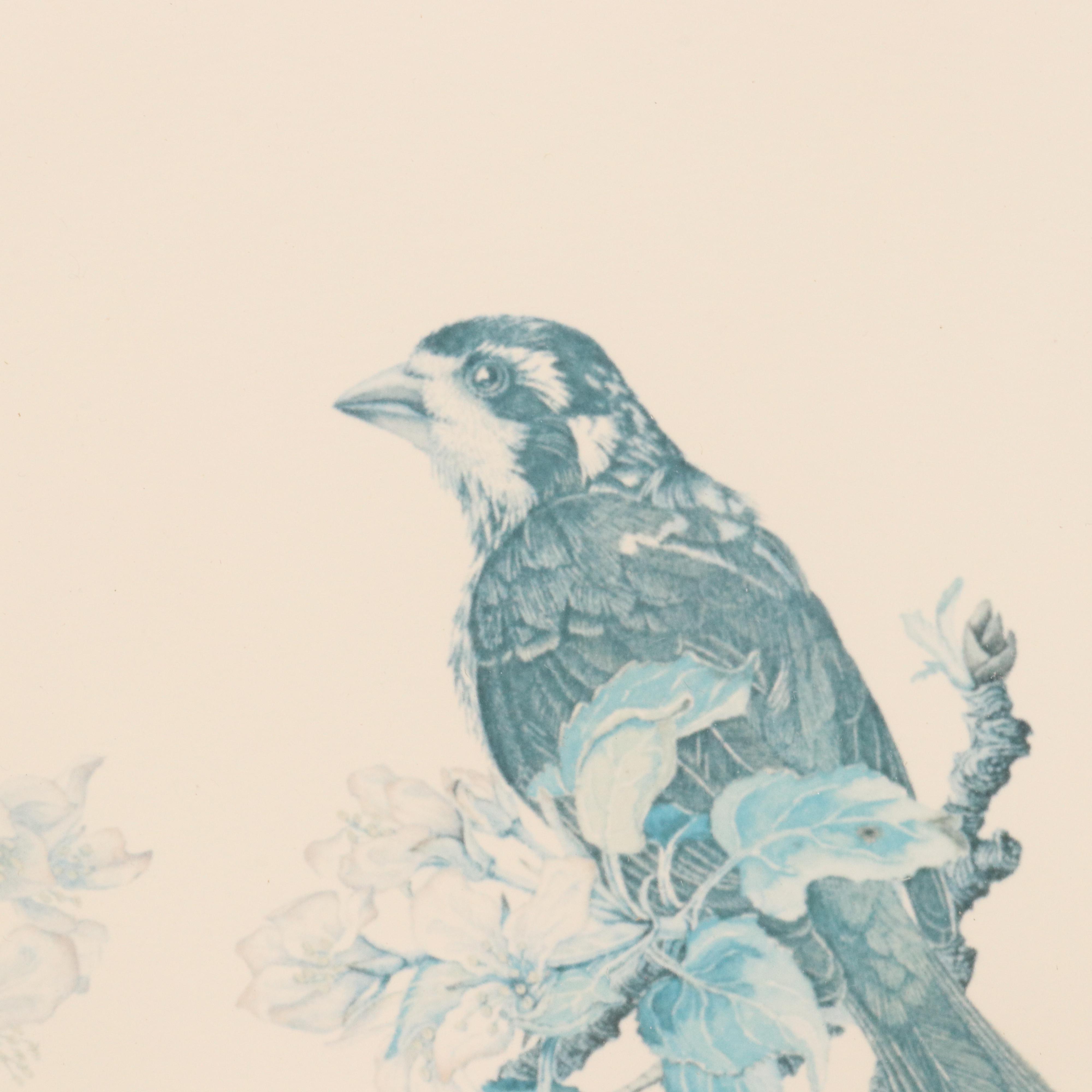 Sallie Ellington Middleton Offset Lithograph "Purple Finch," 1973