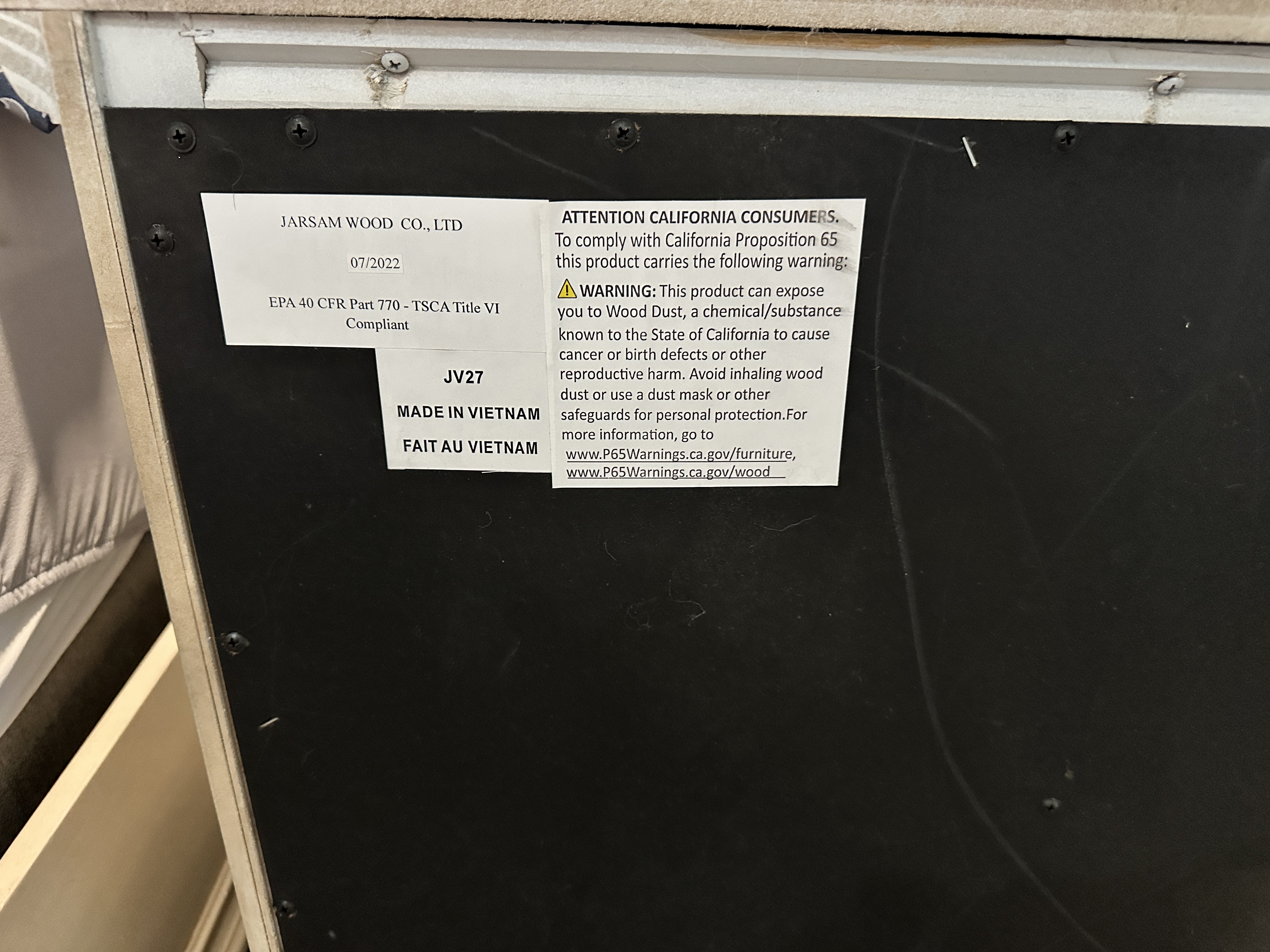 Contemporary Bed Suite Including King Size Bed Frame and Nightstands