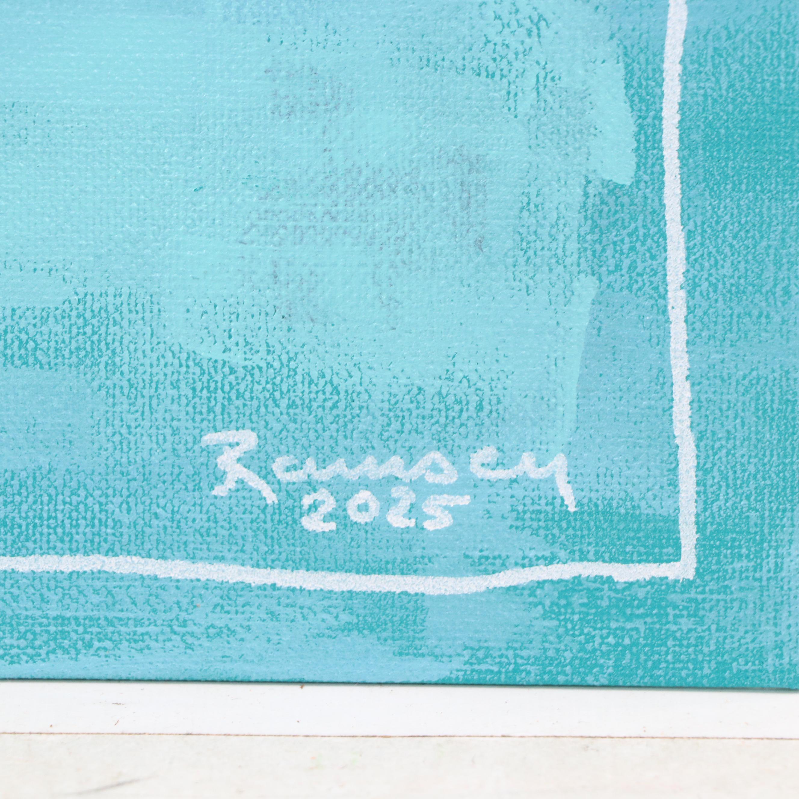 Joshua Ramsey Stylized Western Landscape Acrylic Painting "Desert Moonscape"