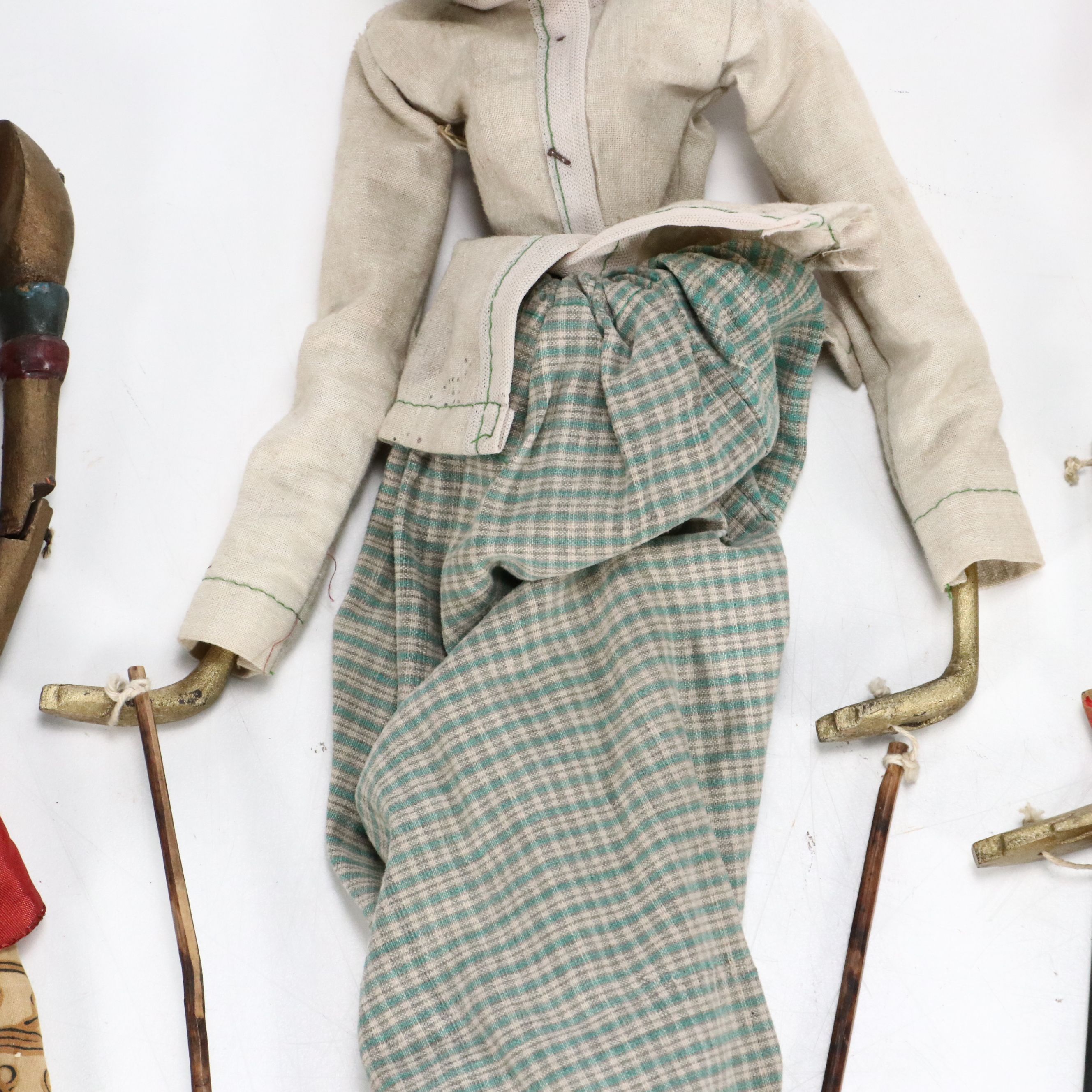 Antique Indonesian Wayang Golek Rod Puppets