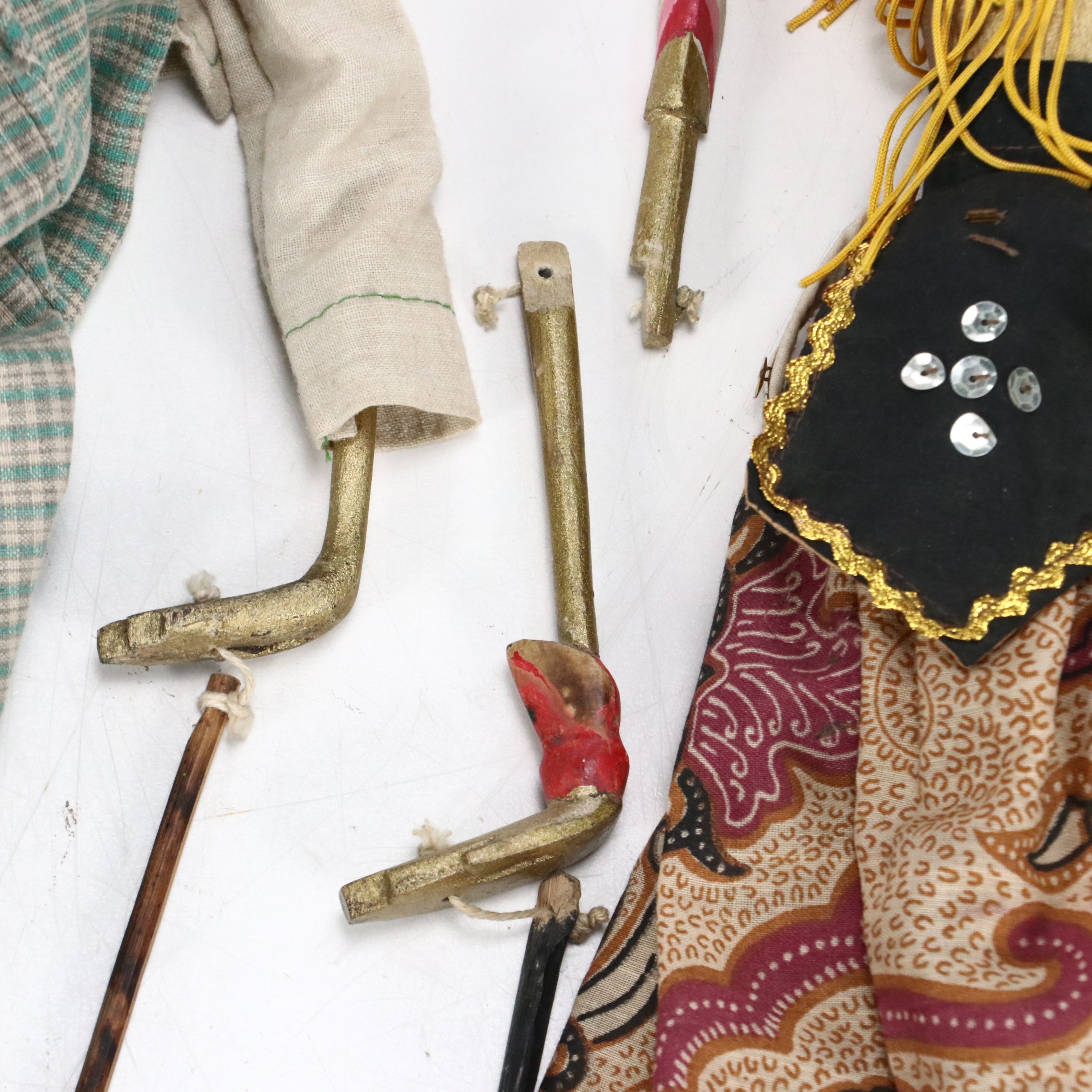 Antique Indonesian Wayang Golek Rod Puppets