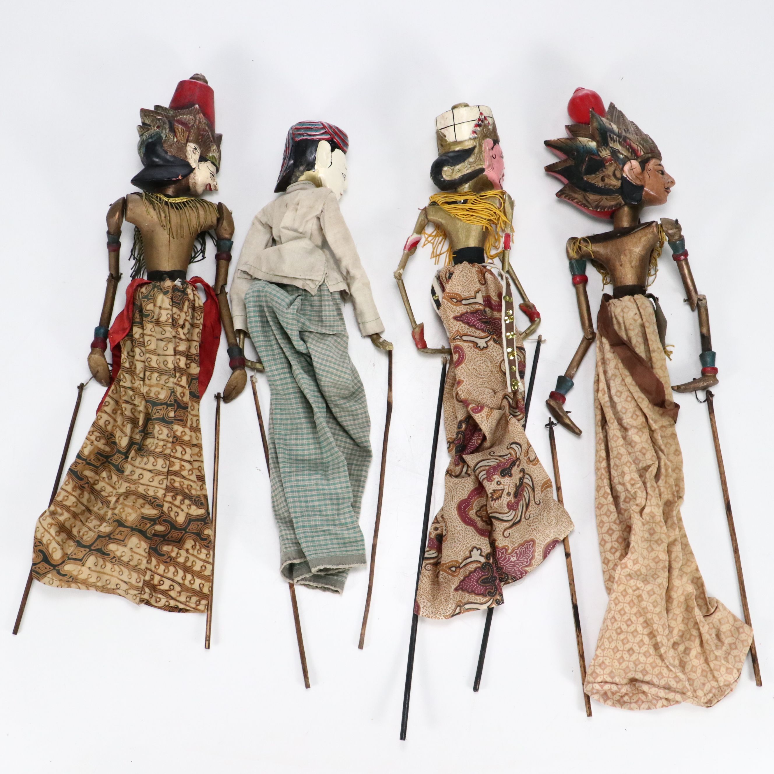 Antique Indonesian Wayang Golek Rod Puppets
