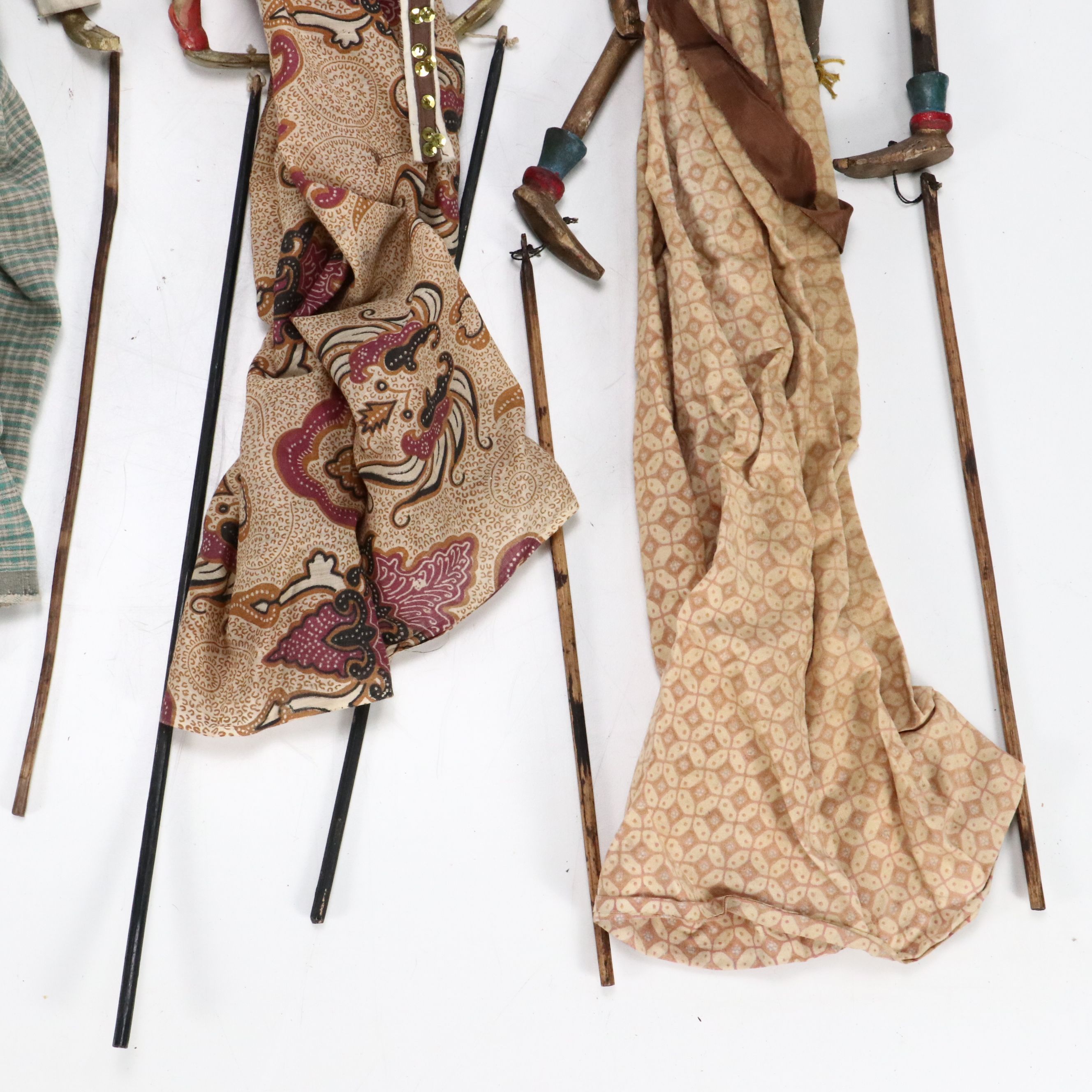 Antique Indonesian Wayang Golek Rod Puppets