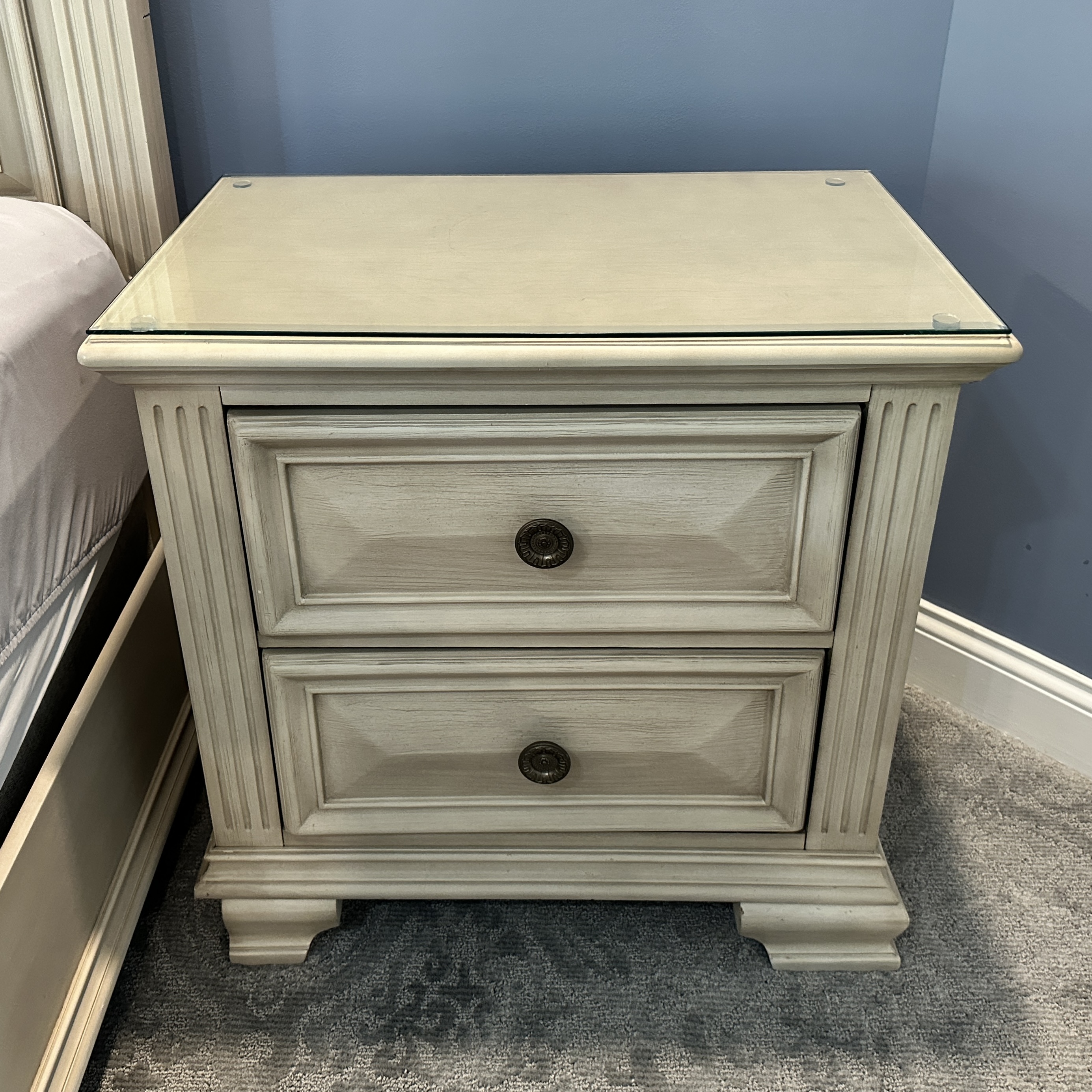 Contemporary Bed Suite Including King Size Bed Frame and Nightstands