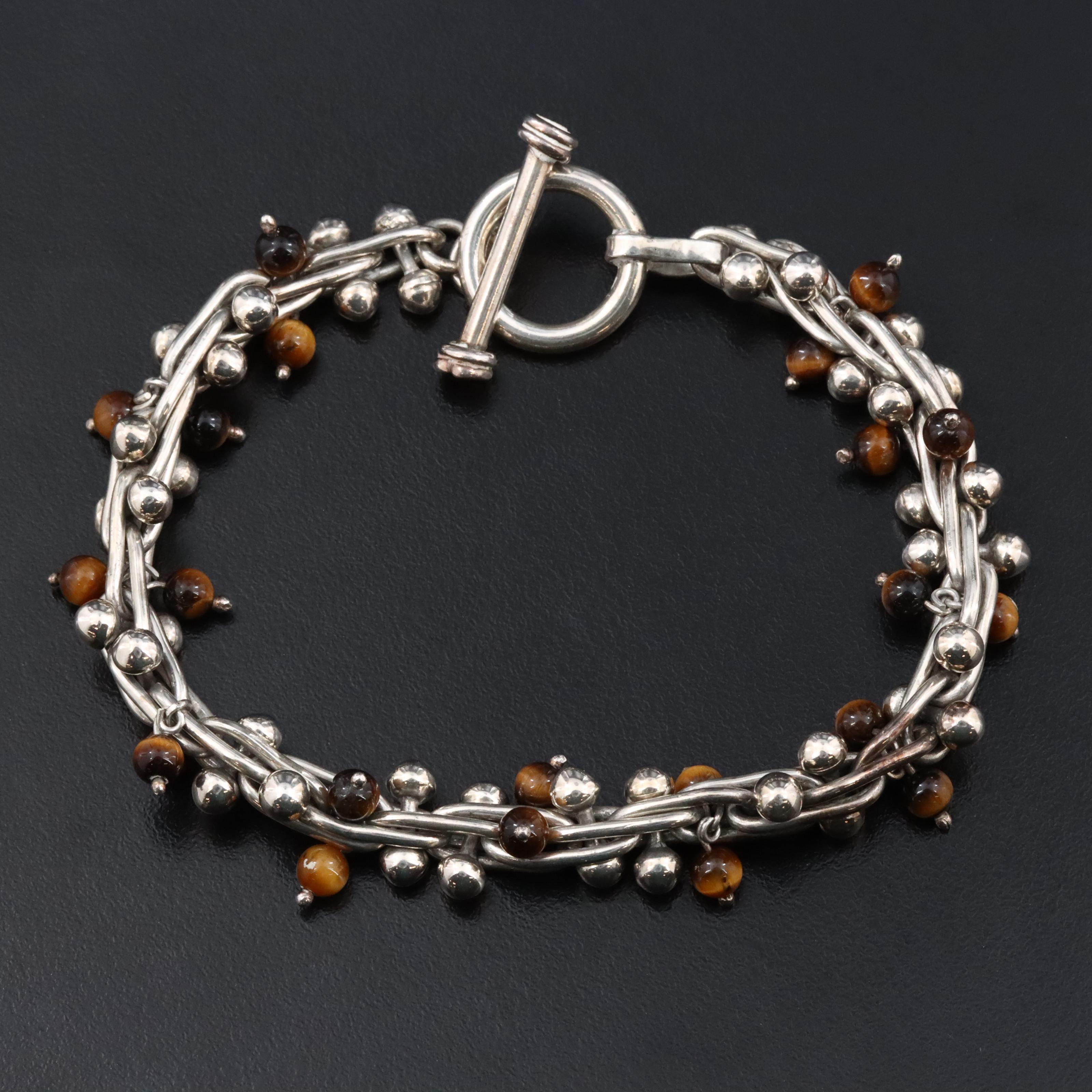 Sterling Tiger's Eye Bracelet