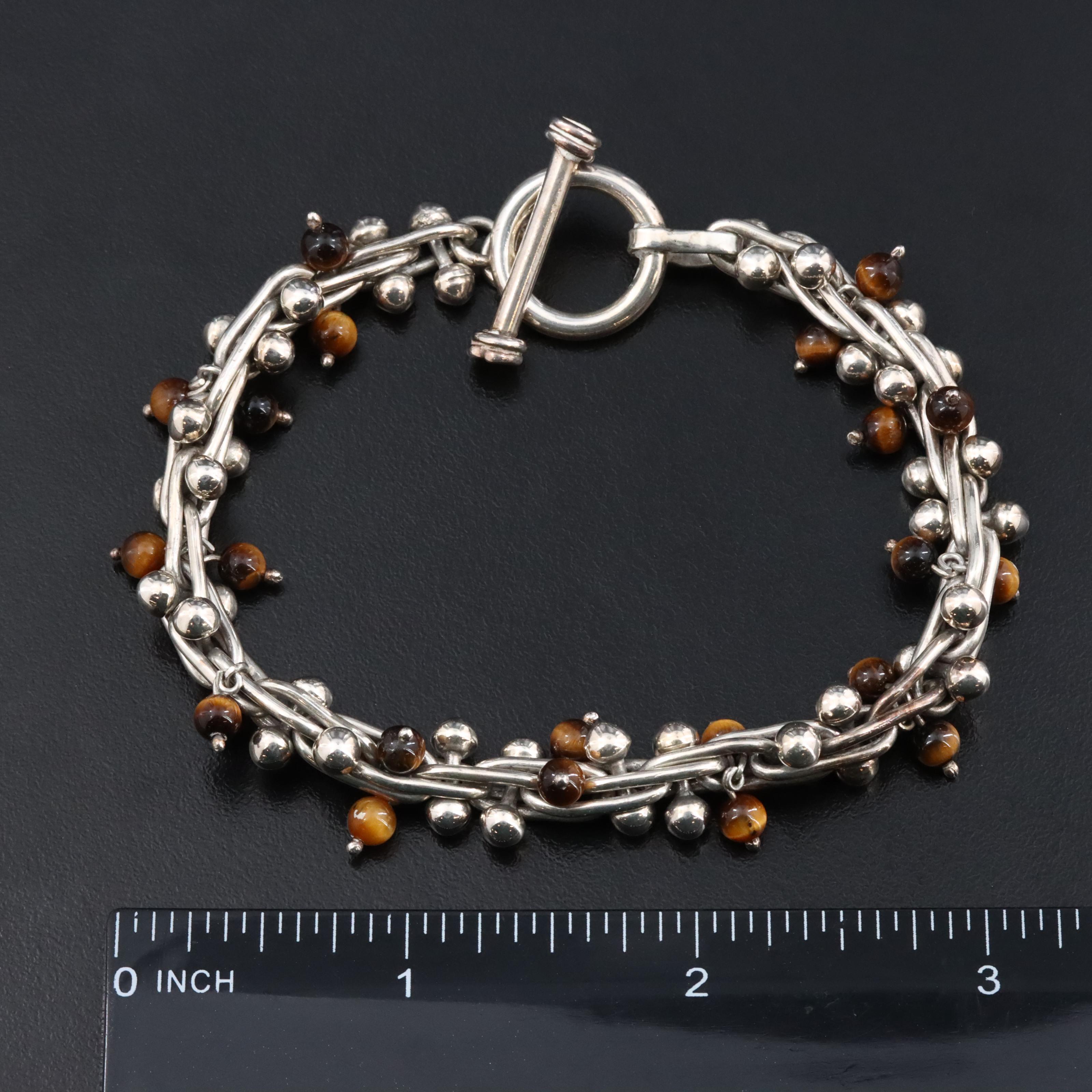 Sterling Tiger's Eye Bracelet