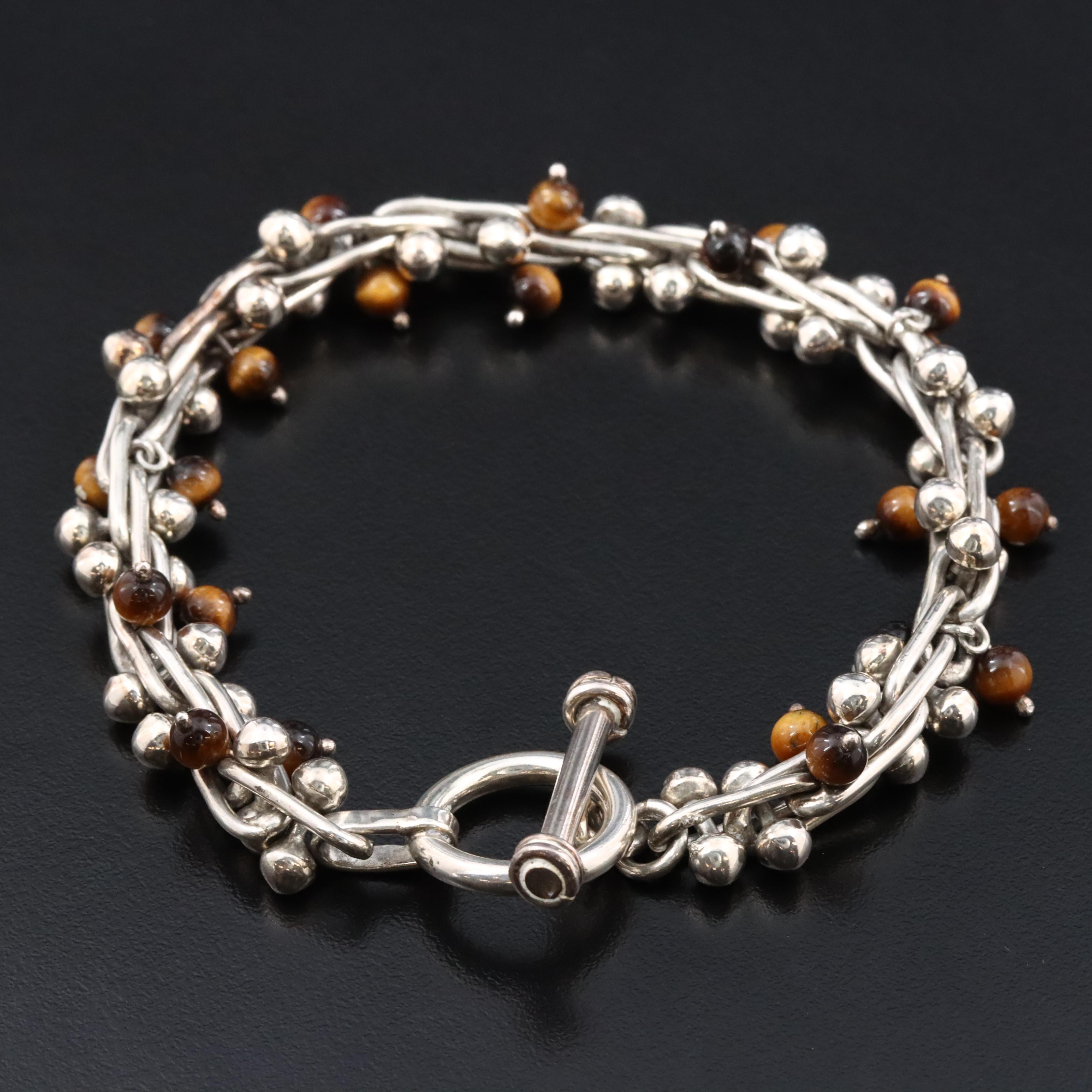 Sterling Tiger's Eye Bracelet