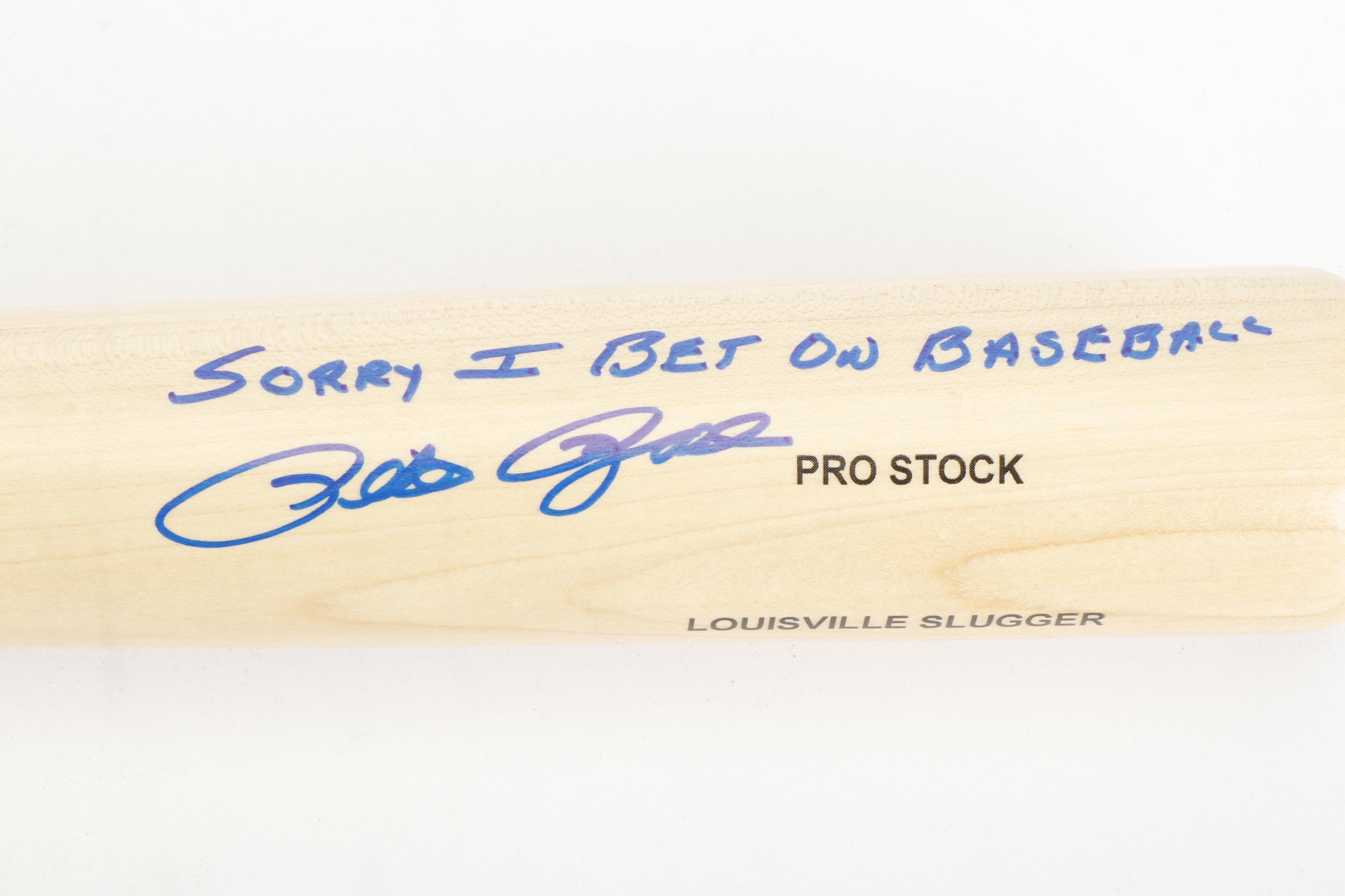 Pete Rose Signed "Sorry I Bet On Baseball" Louisville Slugger Baseball Bat, JSA