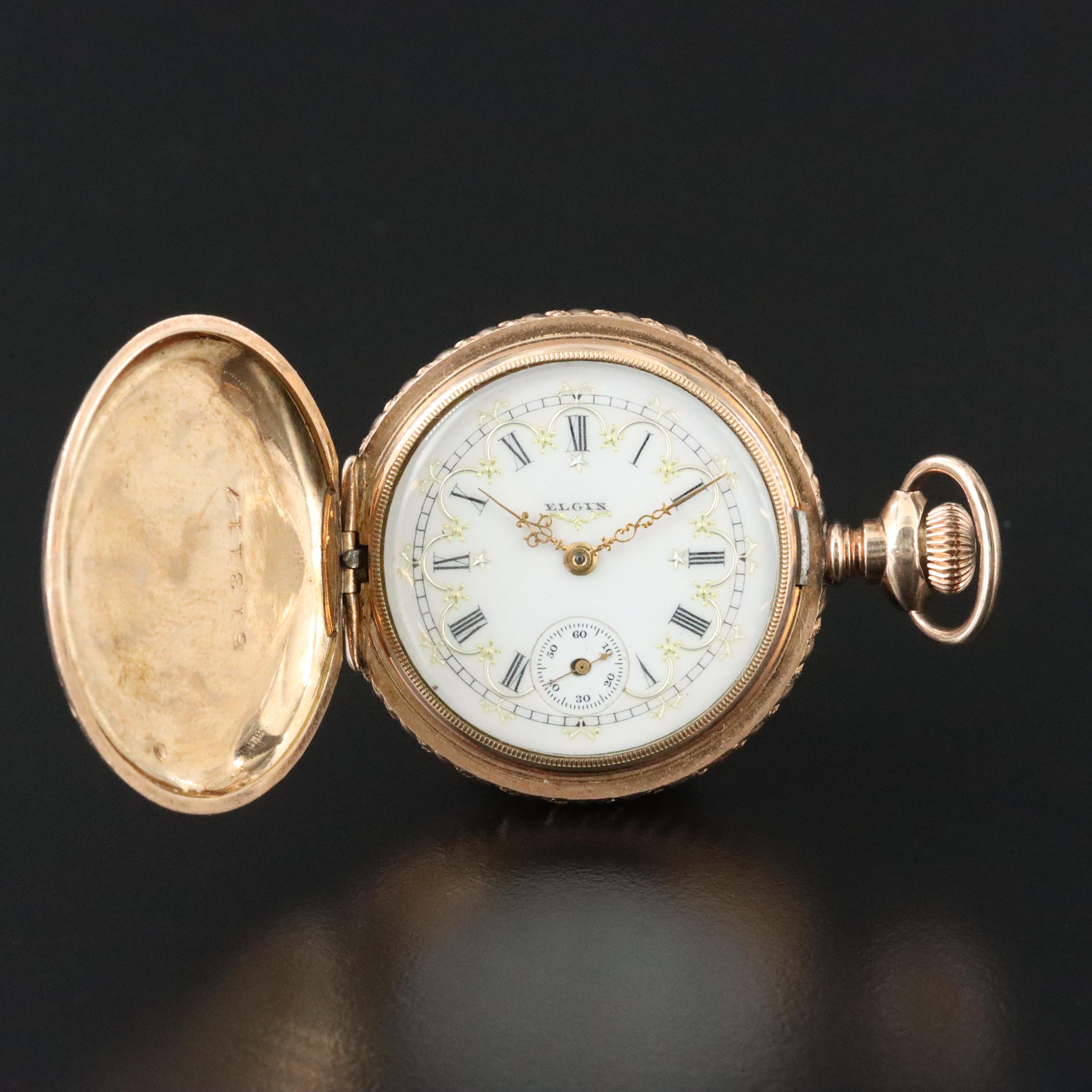 1898 Elgin Gold Filled Hunting Case Pocket Watch