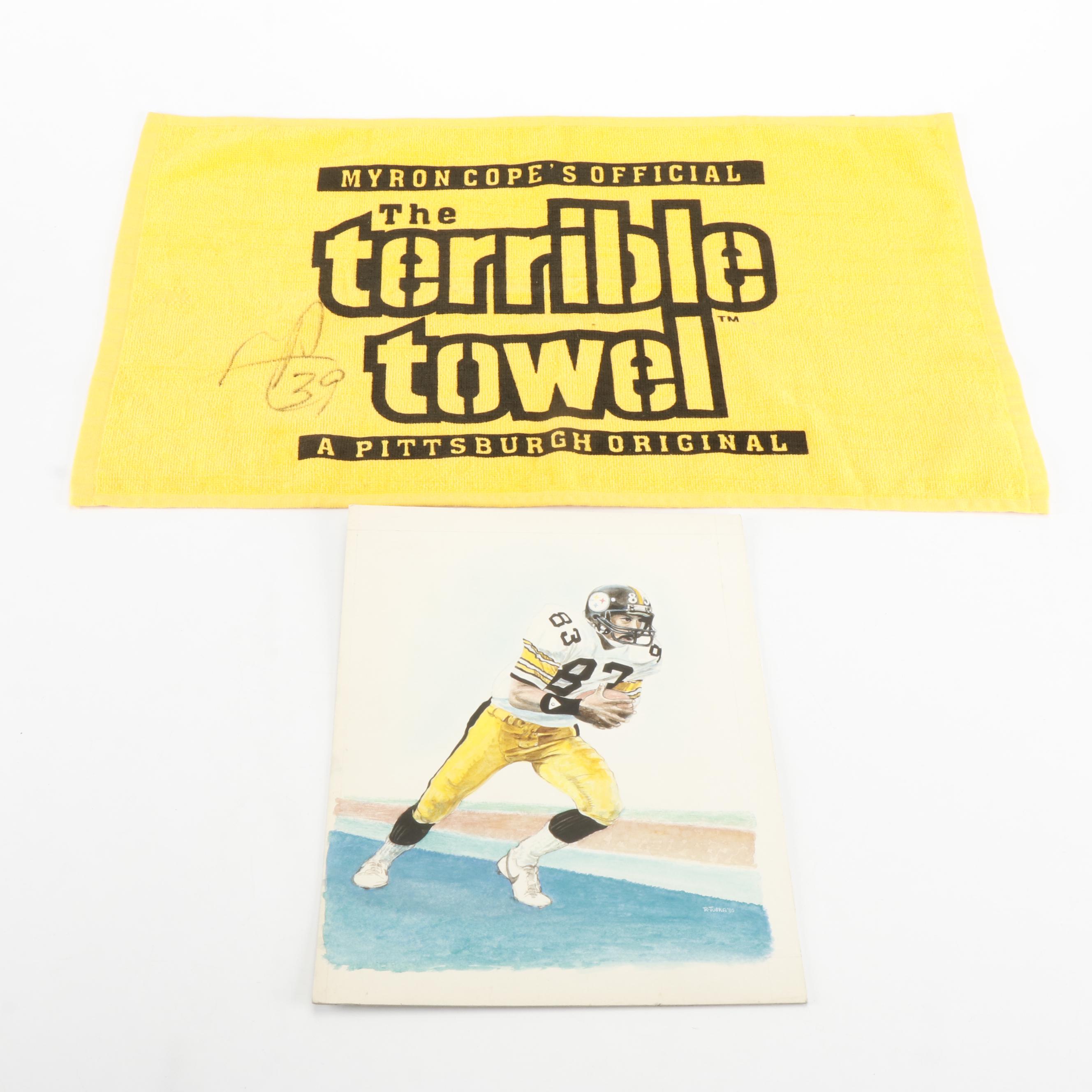 Minkah Fitzpatrick Signed Pittsburgh Steelers Towel with Print