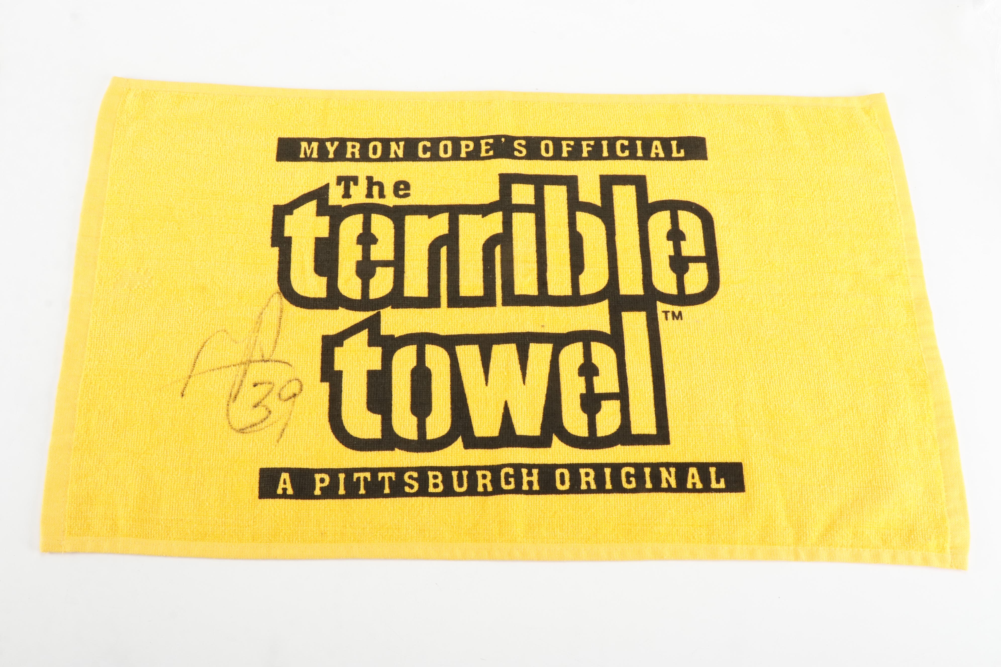 Minkah Fitzpatrick Signed Pittsburgh Steelers Towel with Print