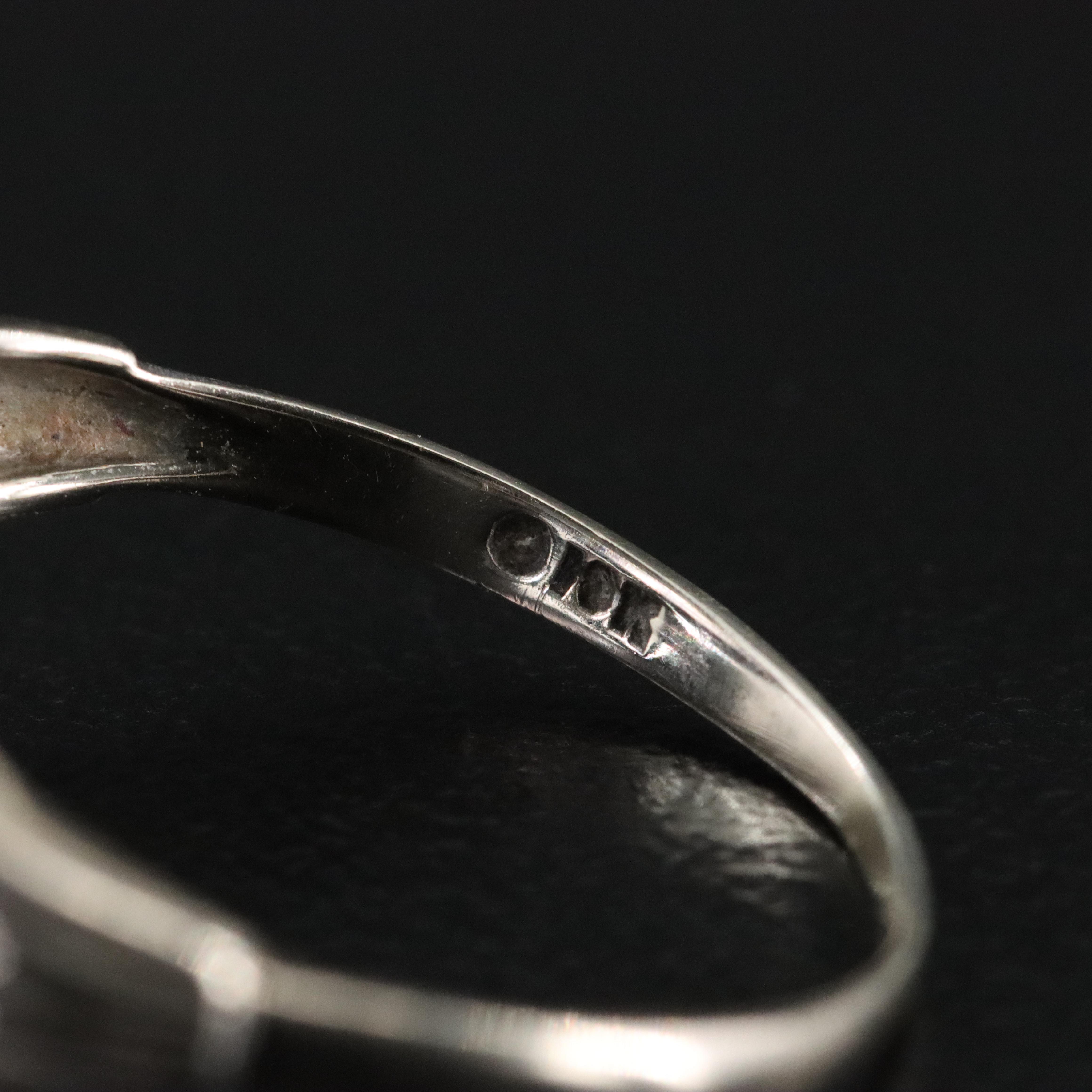 Art Deco 10K Two-Tone Pink Sapphire Ring