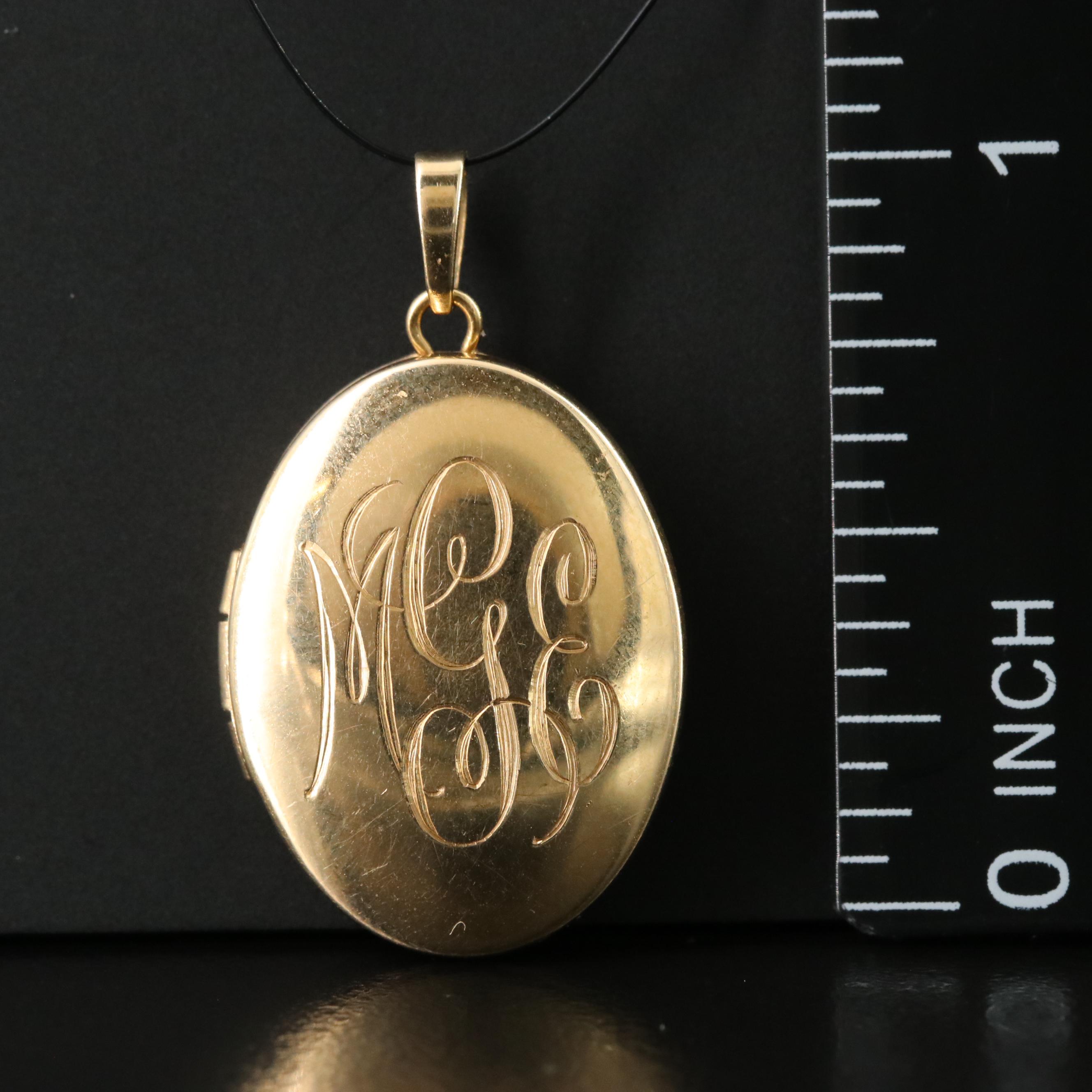 14K Monogrammed Locket