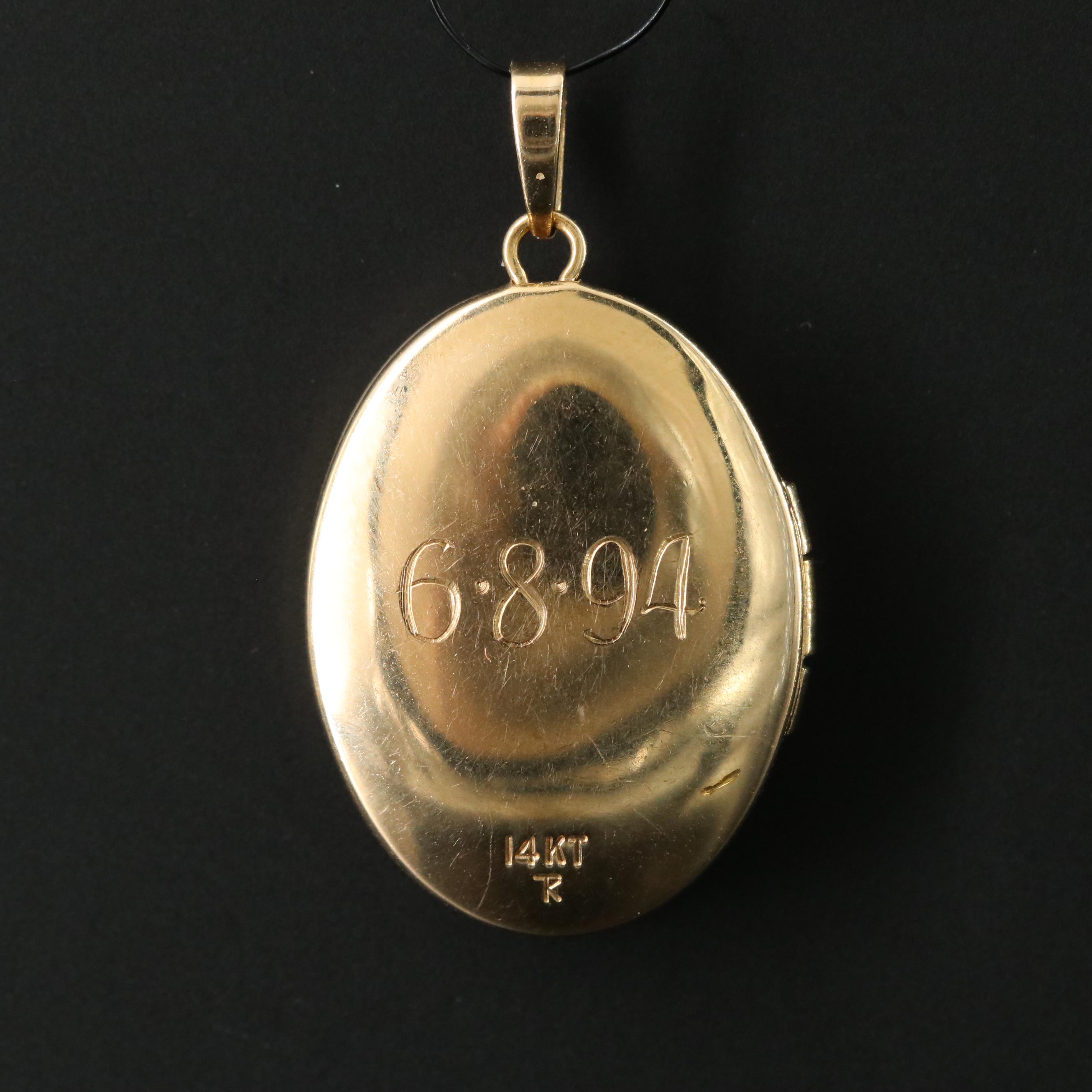 14K Monogrammed Locket