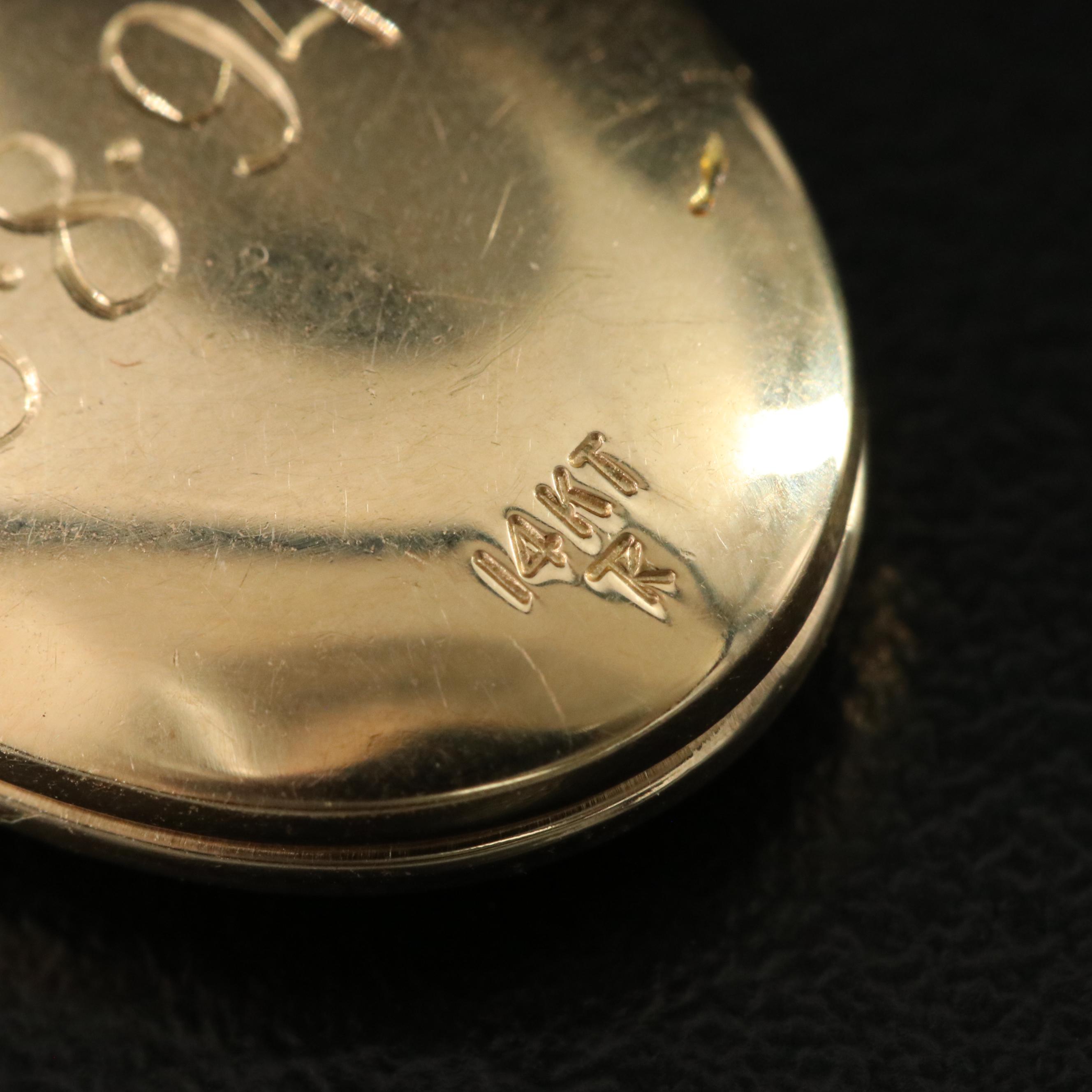 14K Monogrammed Locket
