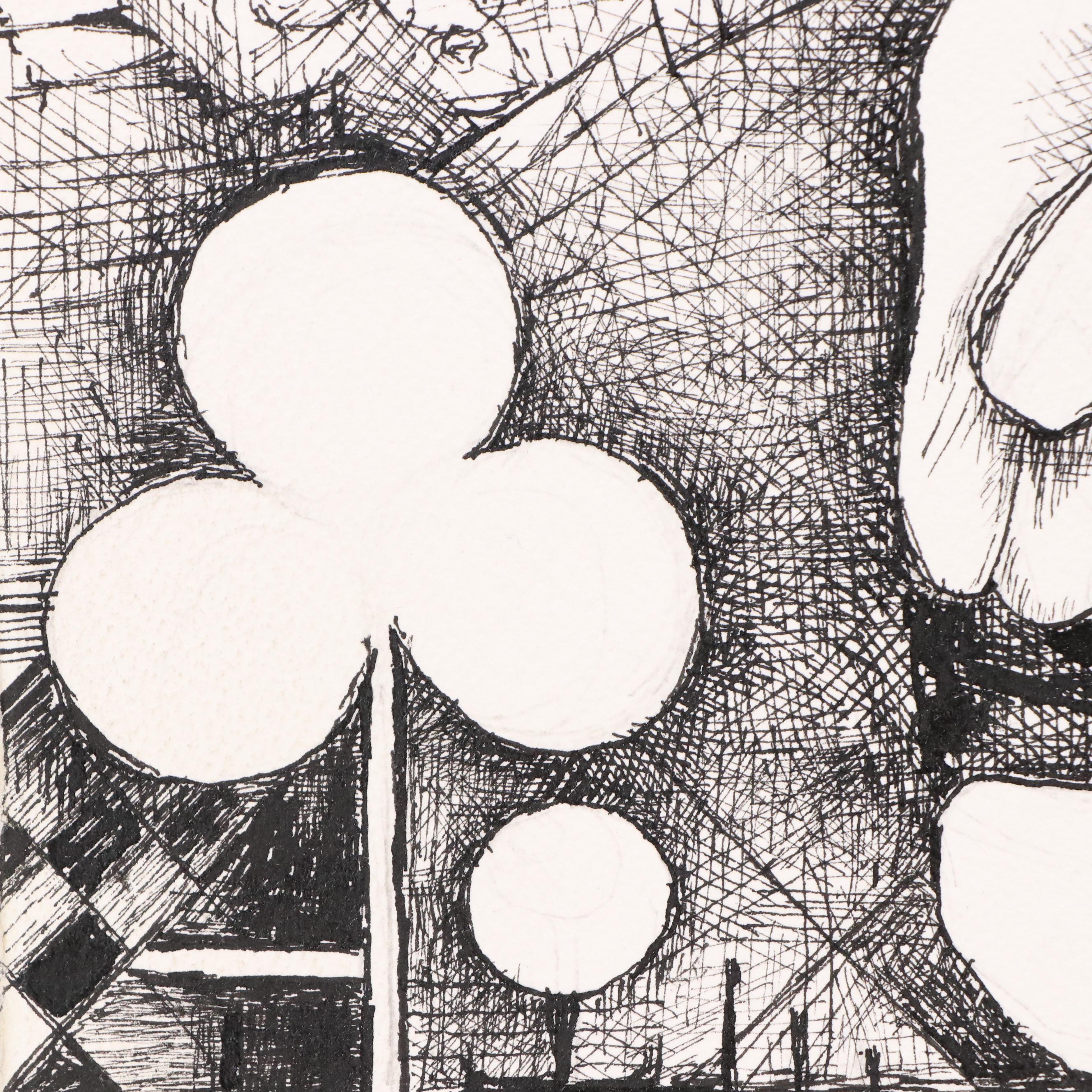 Nikolay Manuylov “Kuk” Figural Surrealist Ink Illustration, 2021