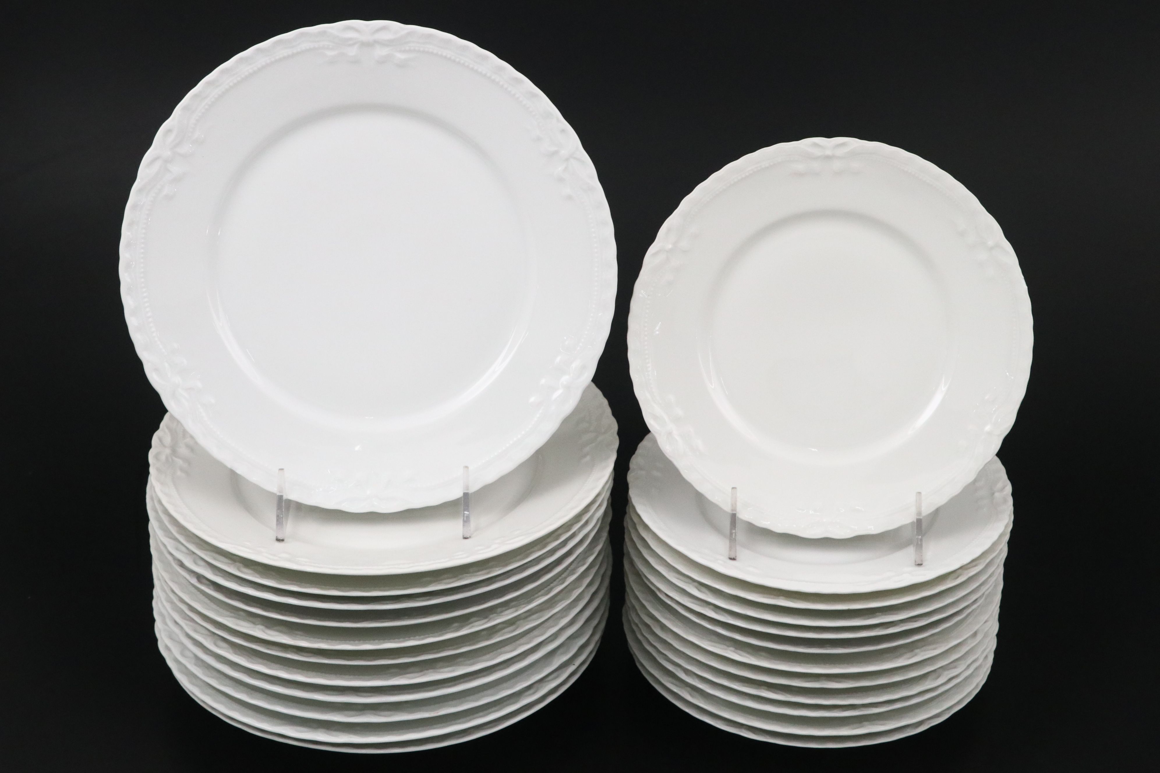 Haviland "Lamballe" White Porcelain Dinnerware