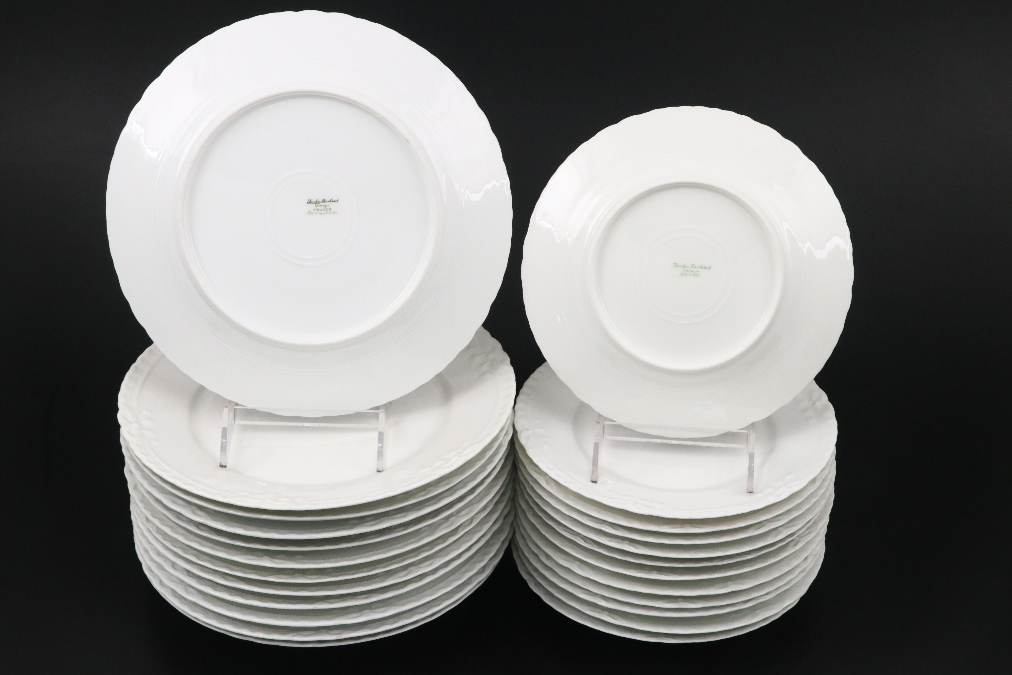 Haviland "Lamballe" White Porcelain Dinnerware
