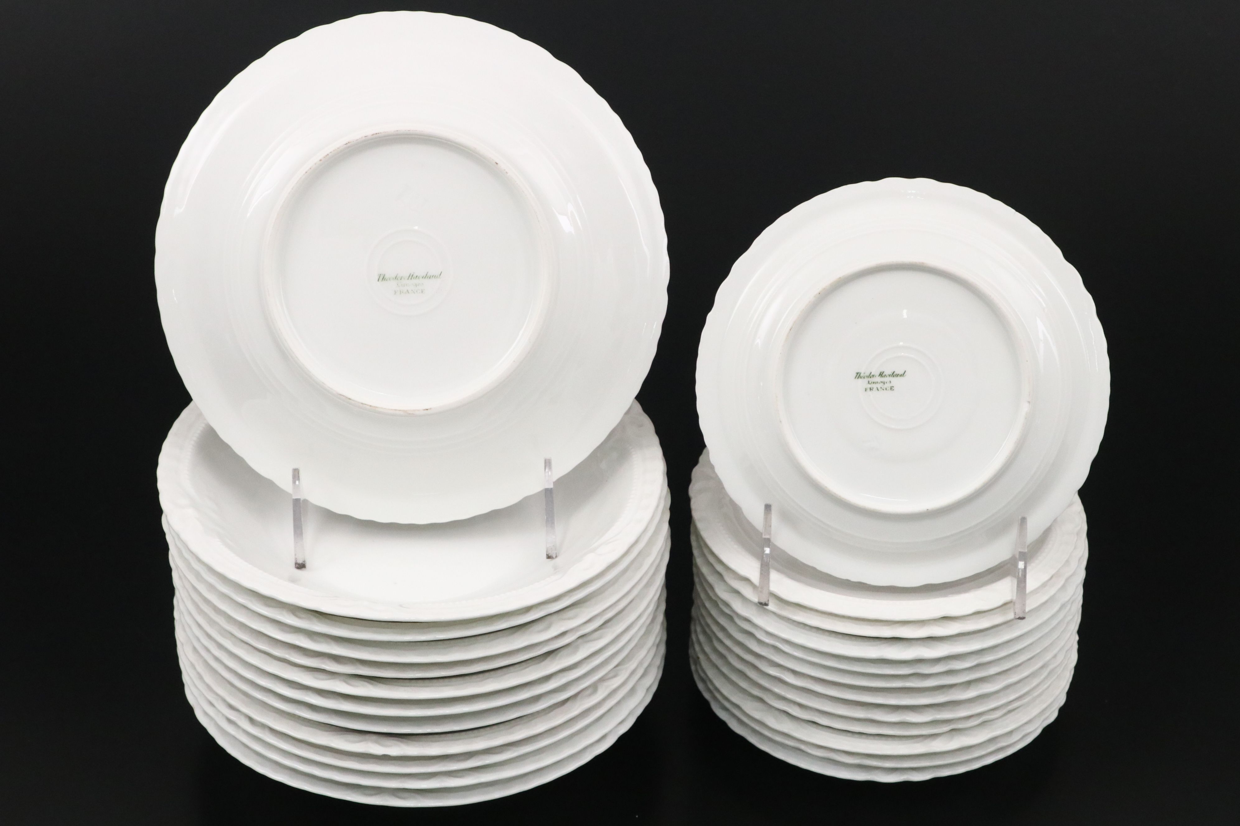 Haviland "Lamballe" White Porcelain Dinnerware