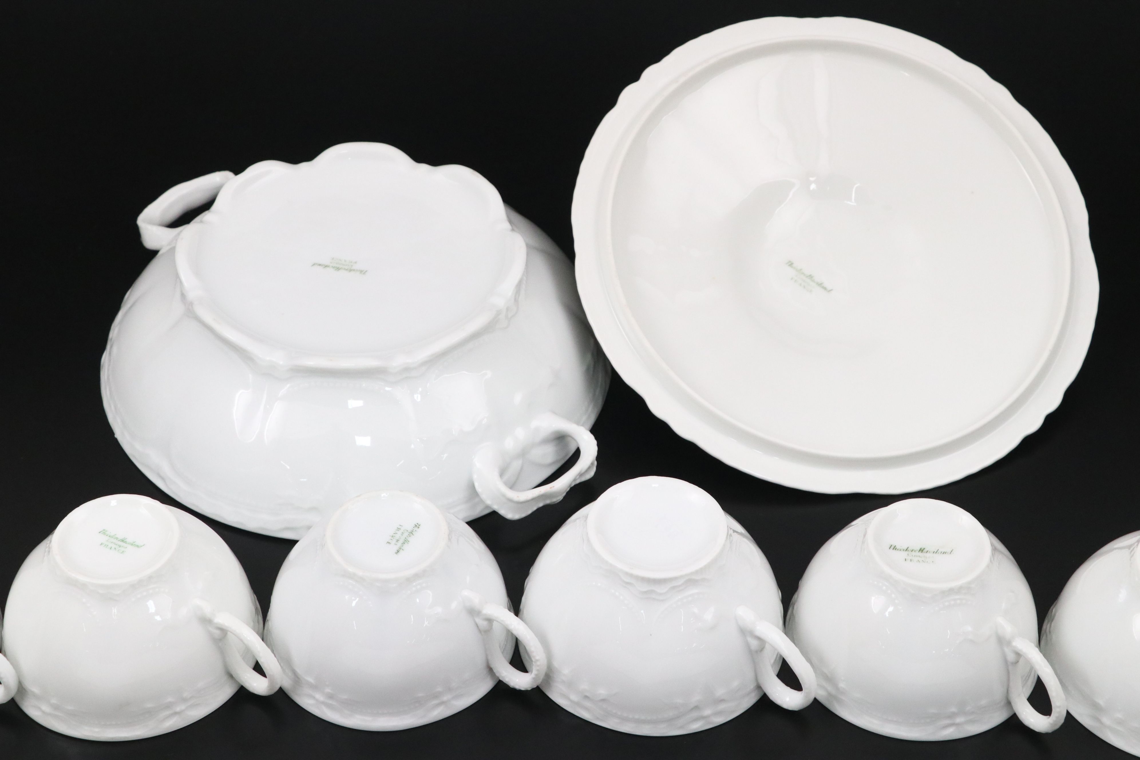 Haviland "Lamballe" White Porcelain Dinnerware