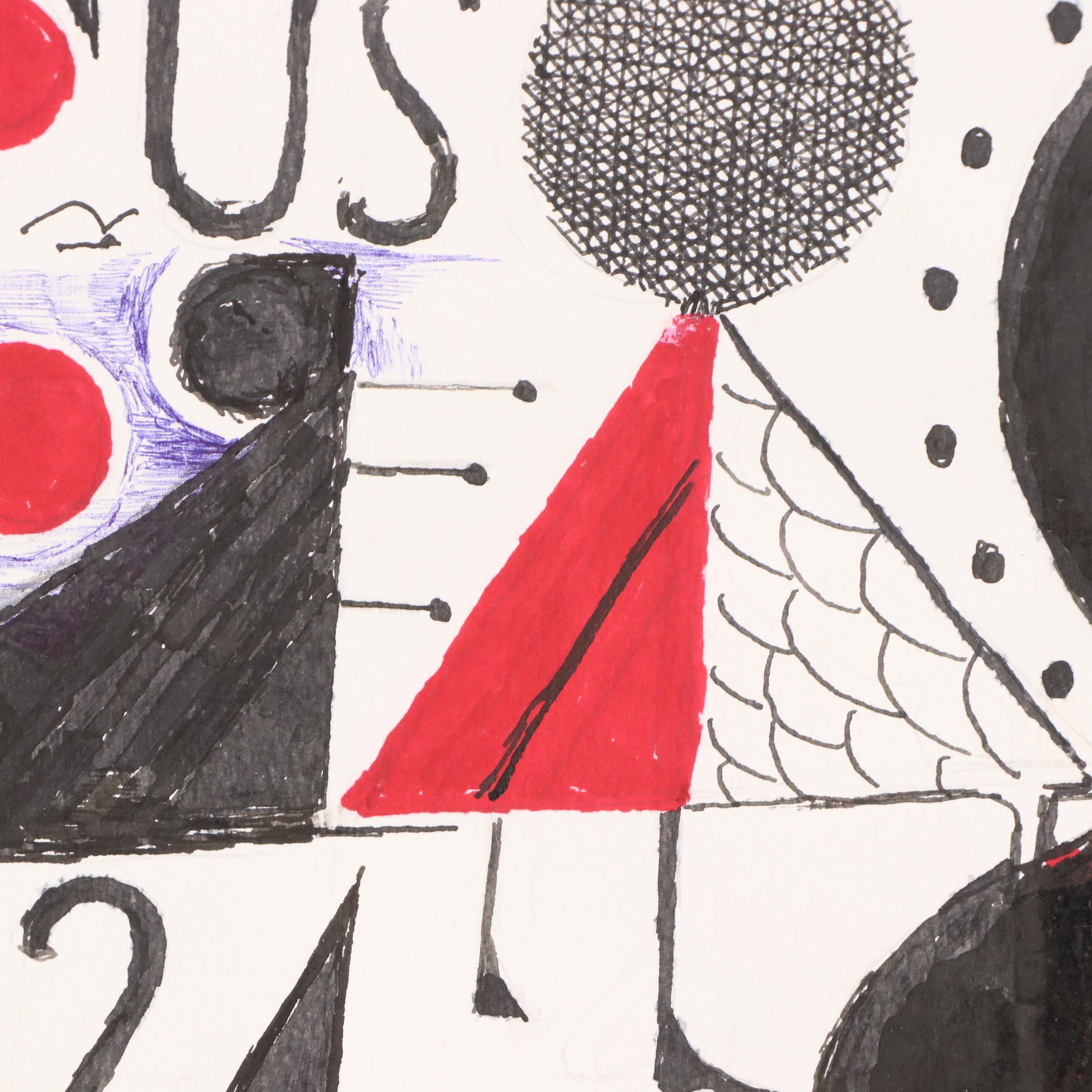 Nikolay Manuylov “Kuk” Figural Surrealist Ink Illustration, 2017