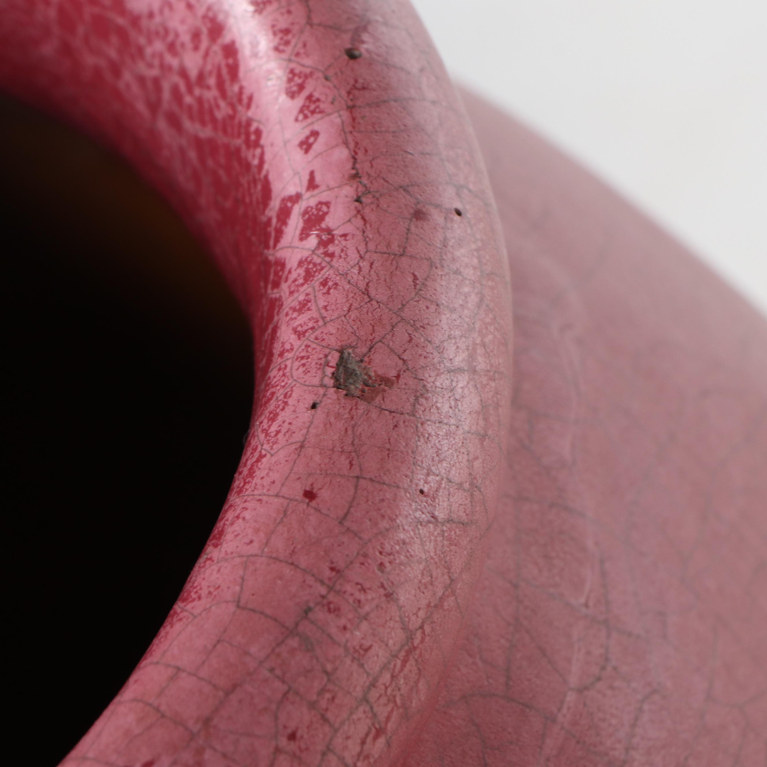 Pair of 2'2 Red Glazed Art Pottery Floor Vases, Early 20th Century