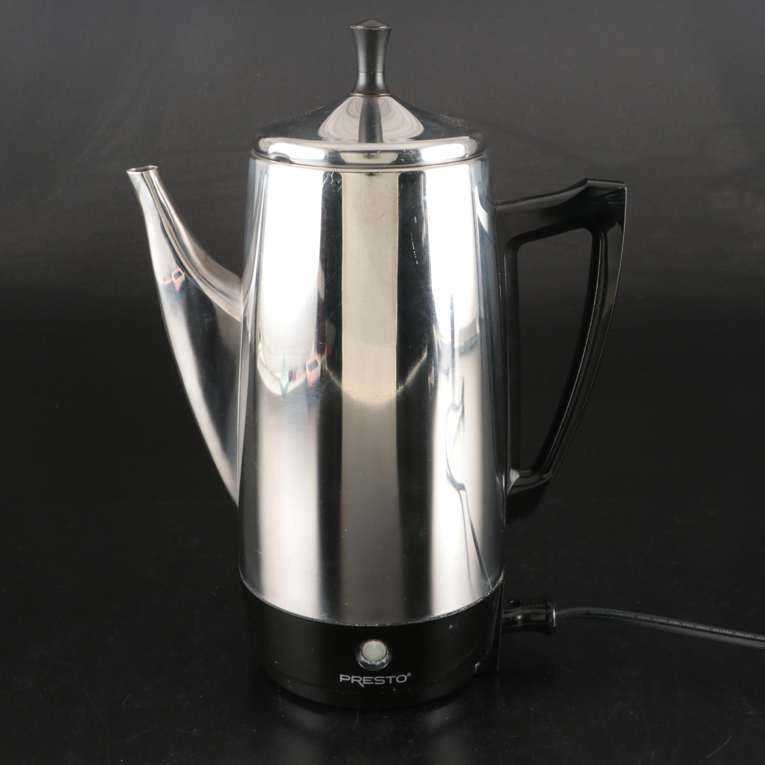 Presto Electric Kettle, Anchor Hocking Lidded Glass Bowls, and Corning Ware Dish