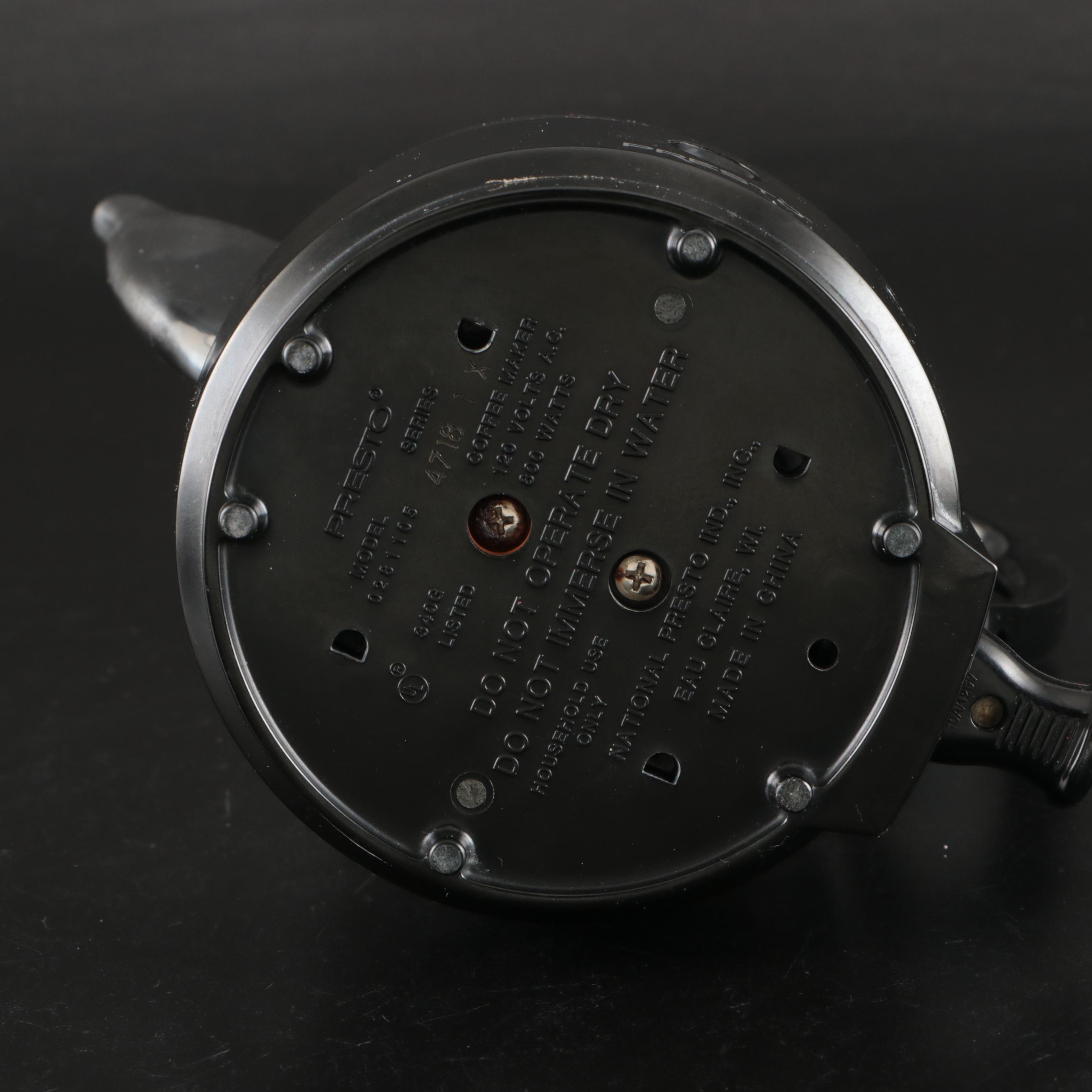 Presto Electric Kettle, Anchor Hocking Lidded Glass Bowls, and Corning Ware Dish