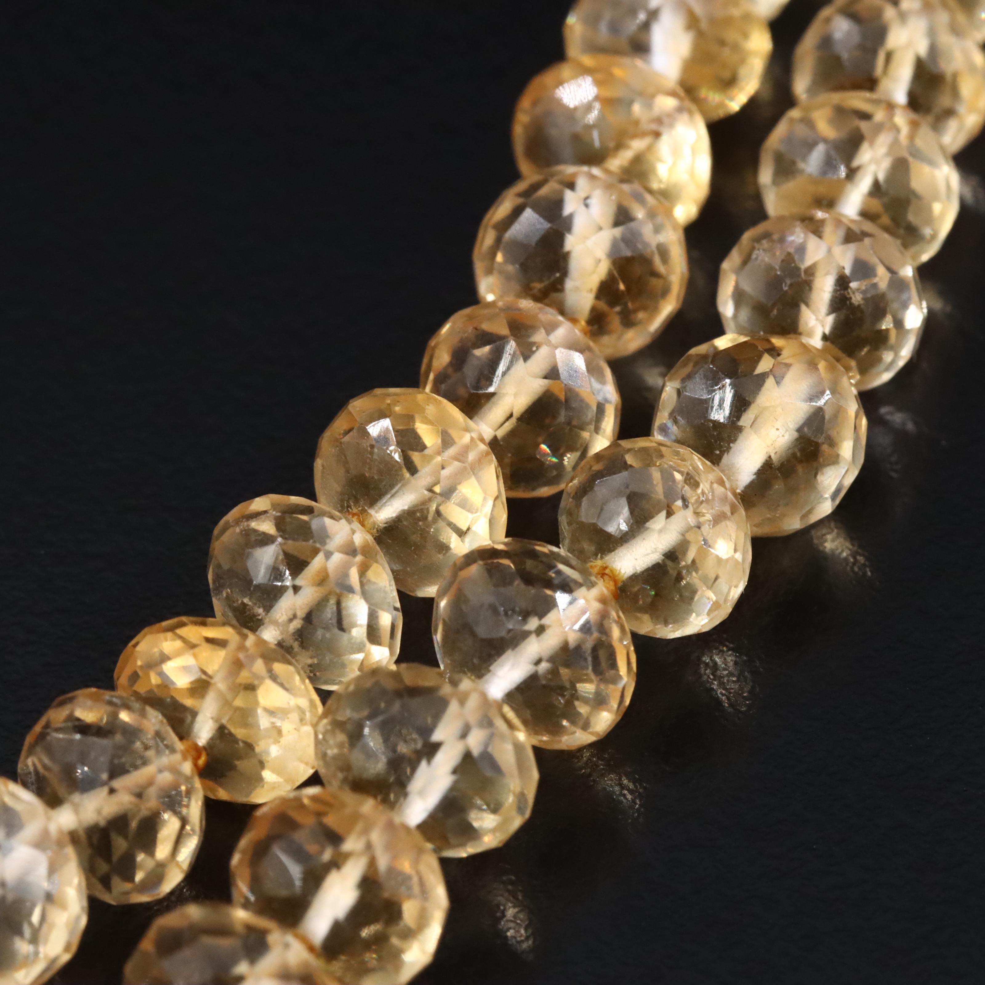 Sheryl Lowe Sterling Citrine and Diamond Tassel Necklace