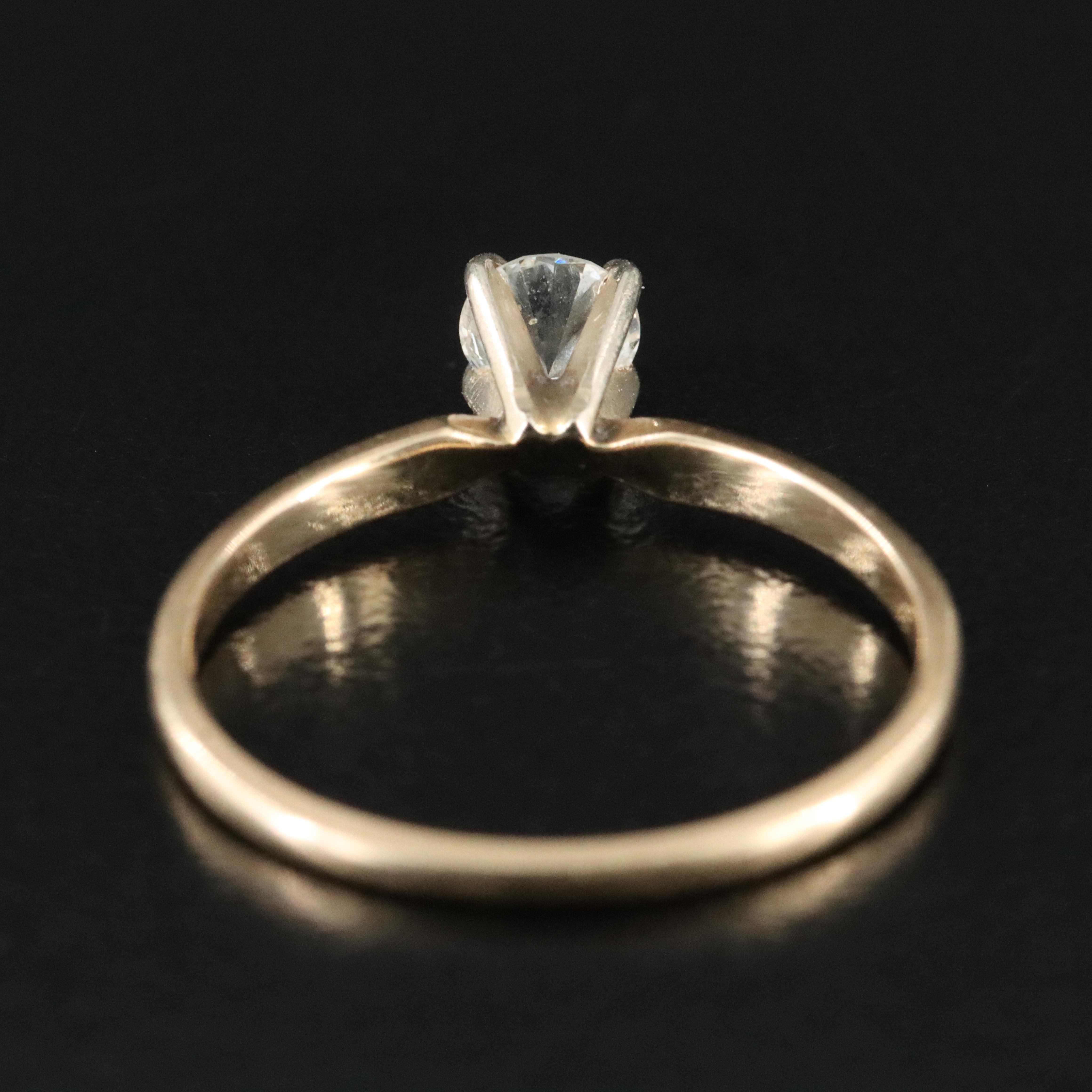 14K 0.38 CT Diamond Solitaire Ring