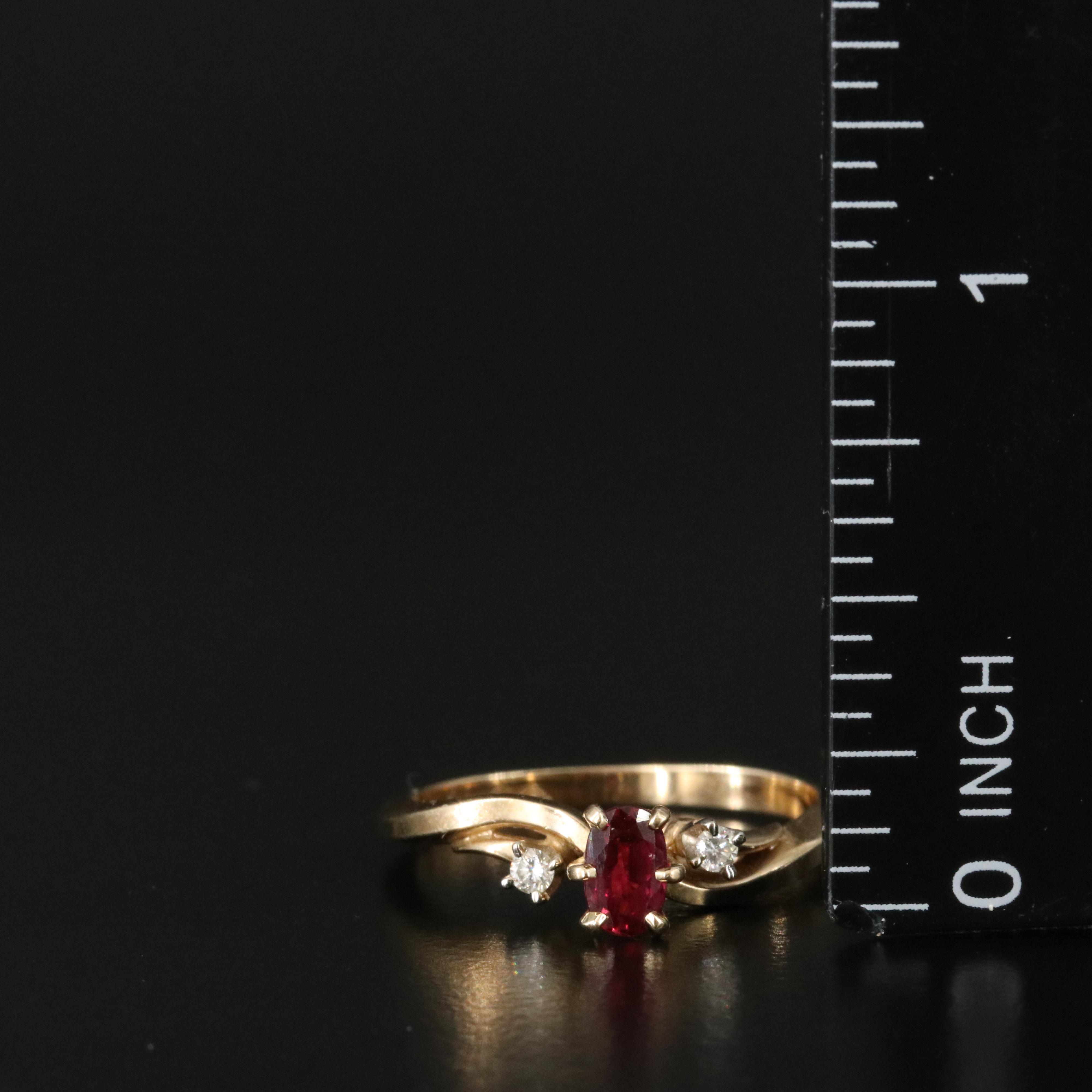 14K Ruby and Diamond Ring