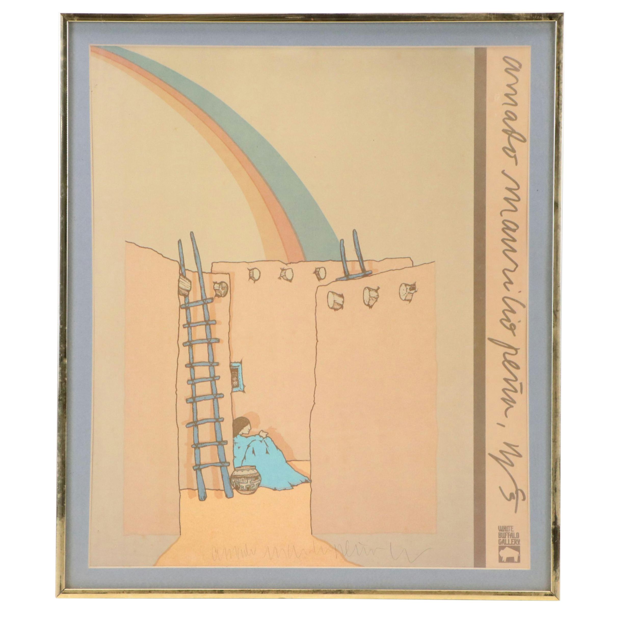 Amado Maurilio Peña Jr. Offset Lithograph Exhibition Poster