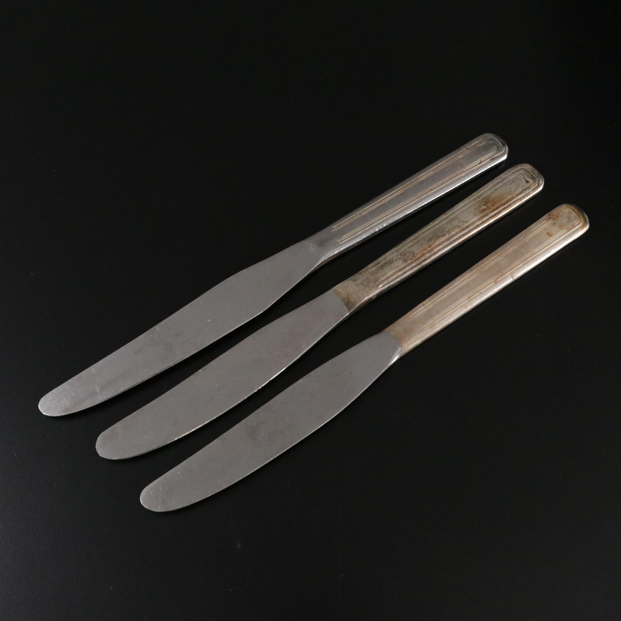 Silver Plate Iced Tea Spoons, Dinner Forks & Knives