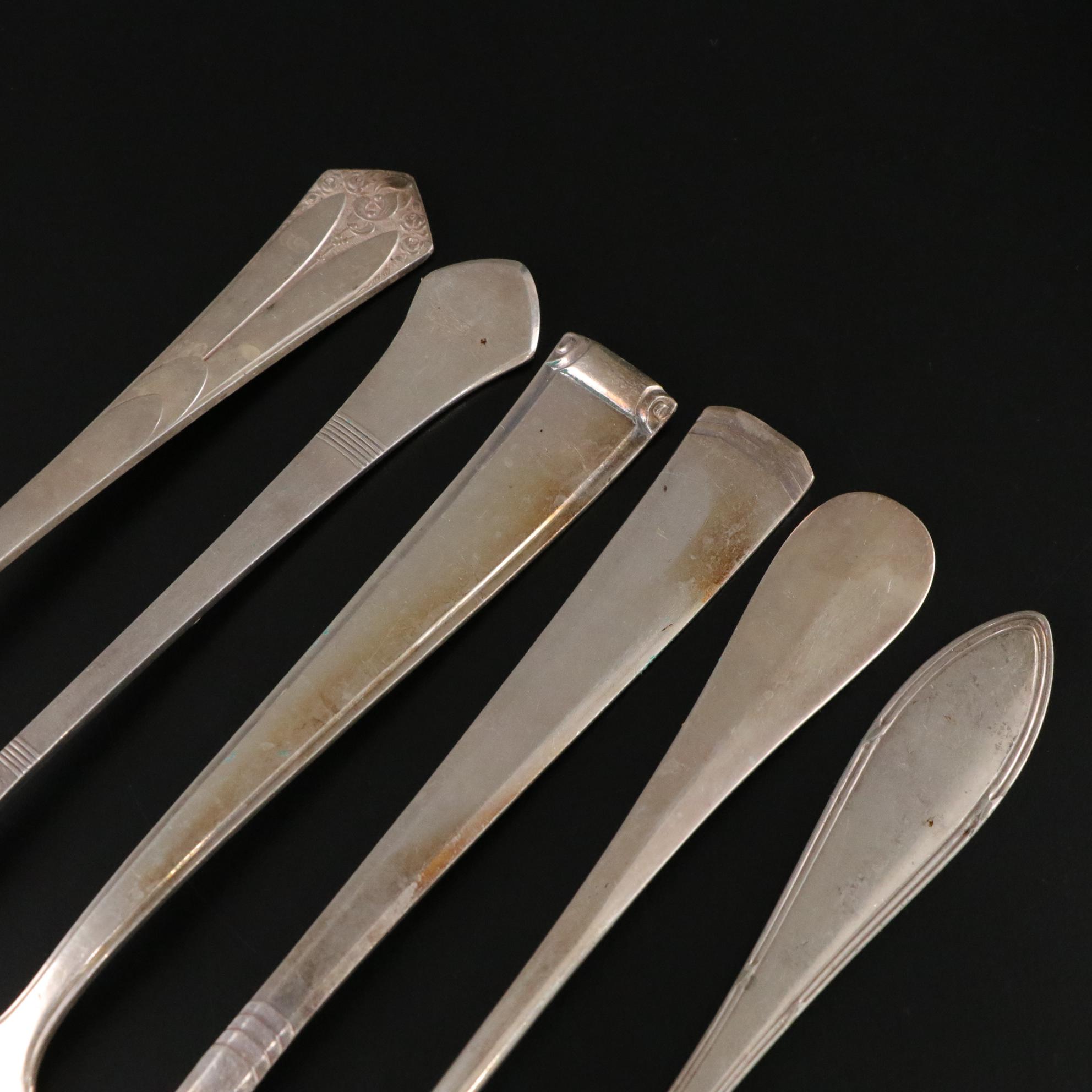 Silver Plate Iced Tea Spoons, Dinner Forks & Knives