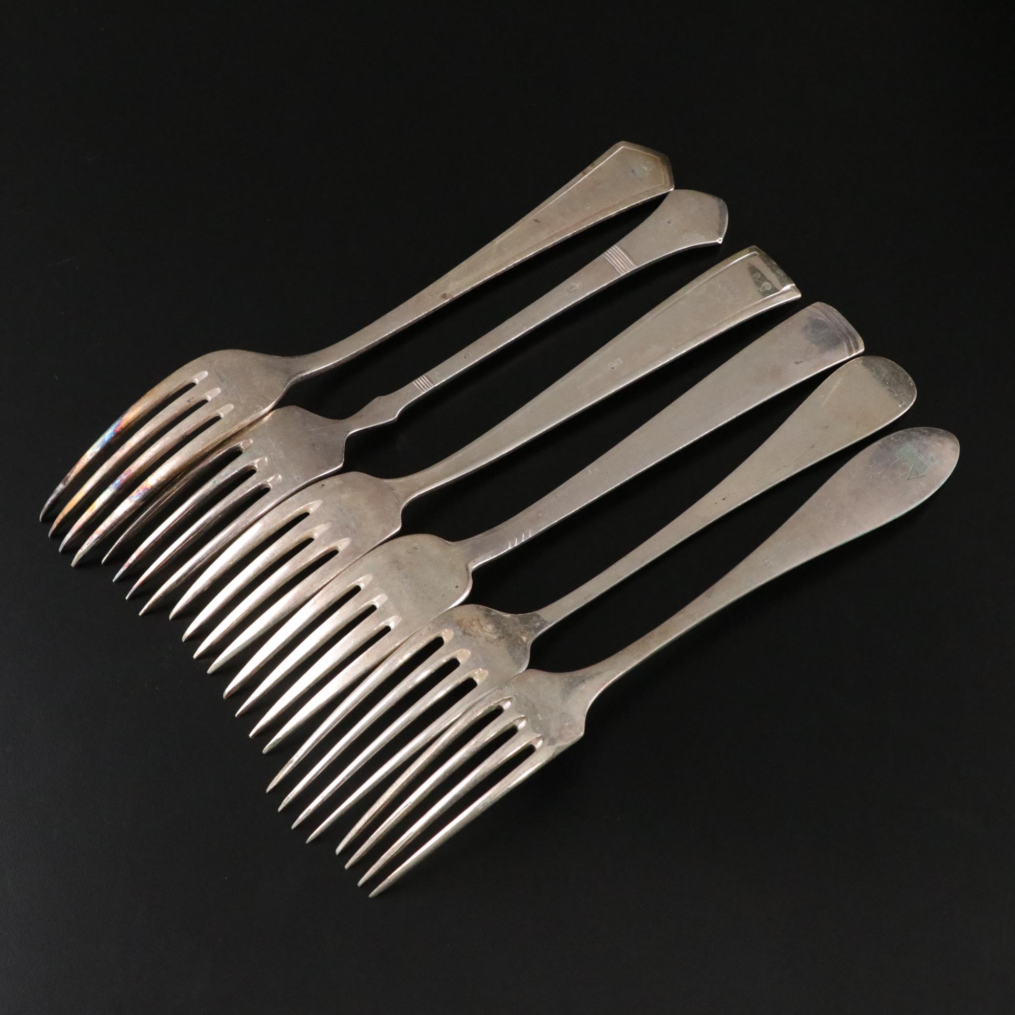 Silver Plate Iced Tea Spoons, Dinner Forks & Knives
