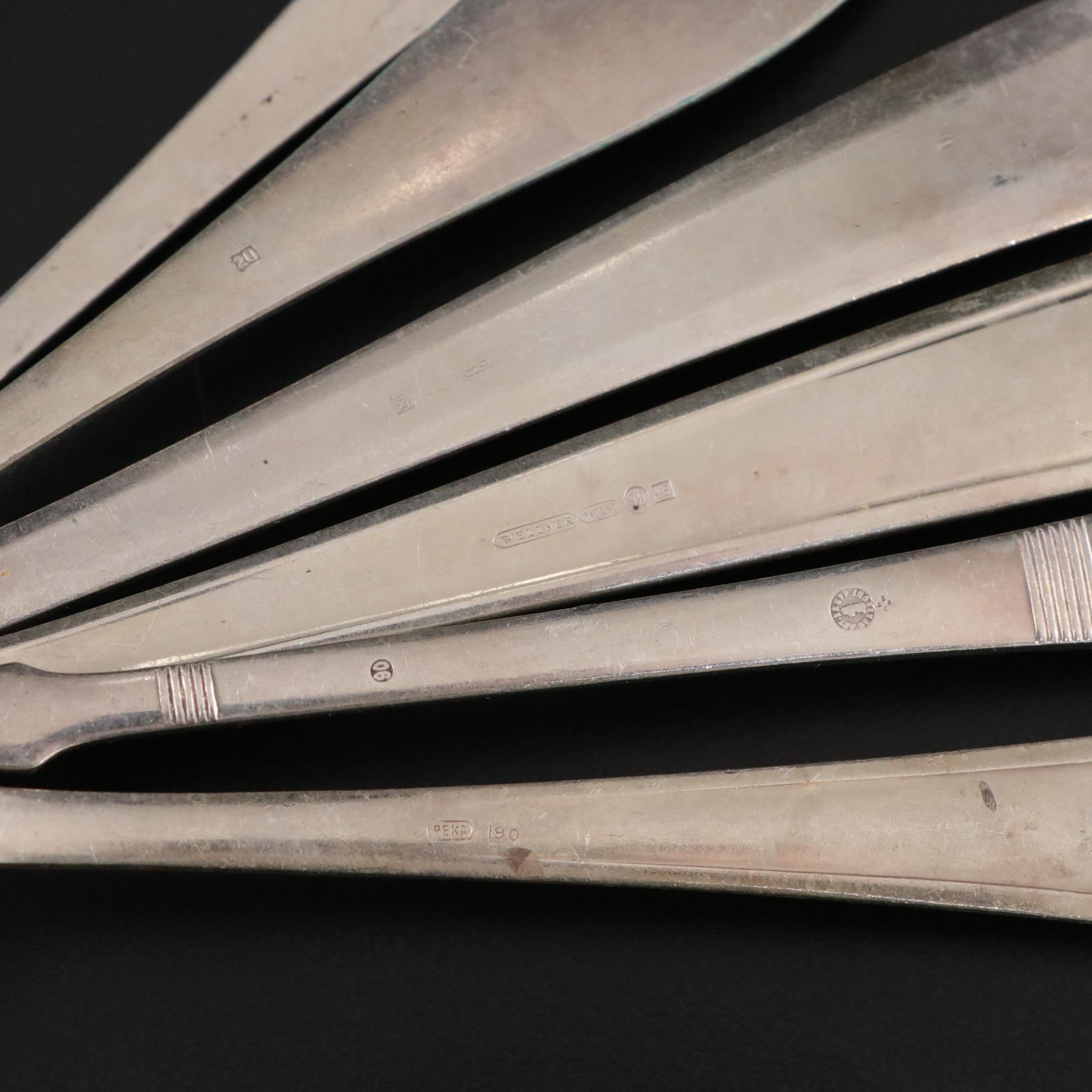 Silver Plate Iced Tea Spoons, Dinner Forks & Knives