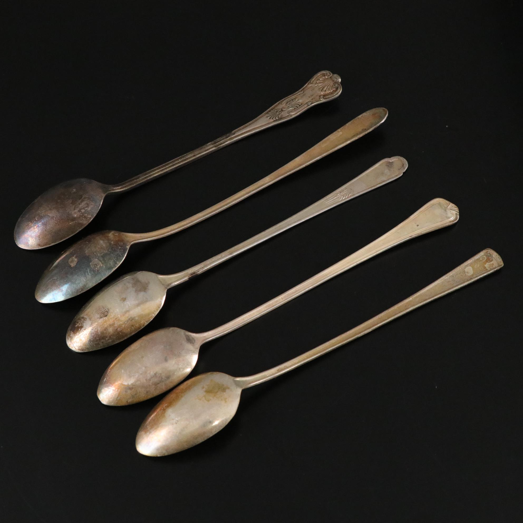 Silver Plate Iced Tea Spoons, Dinner Forks & Knives